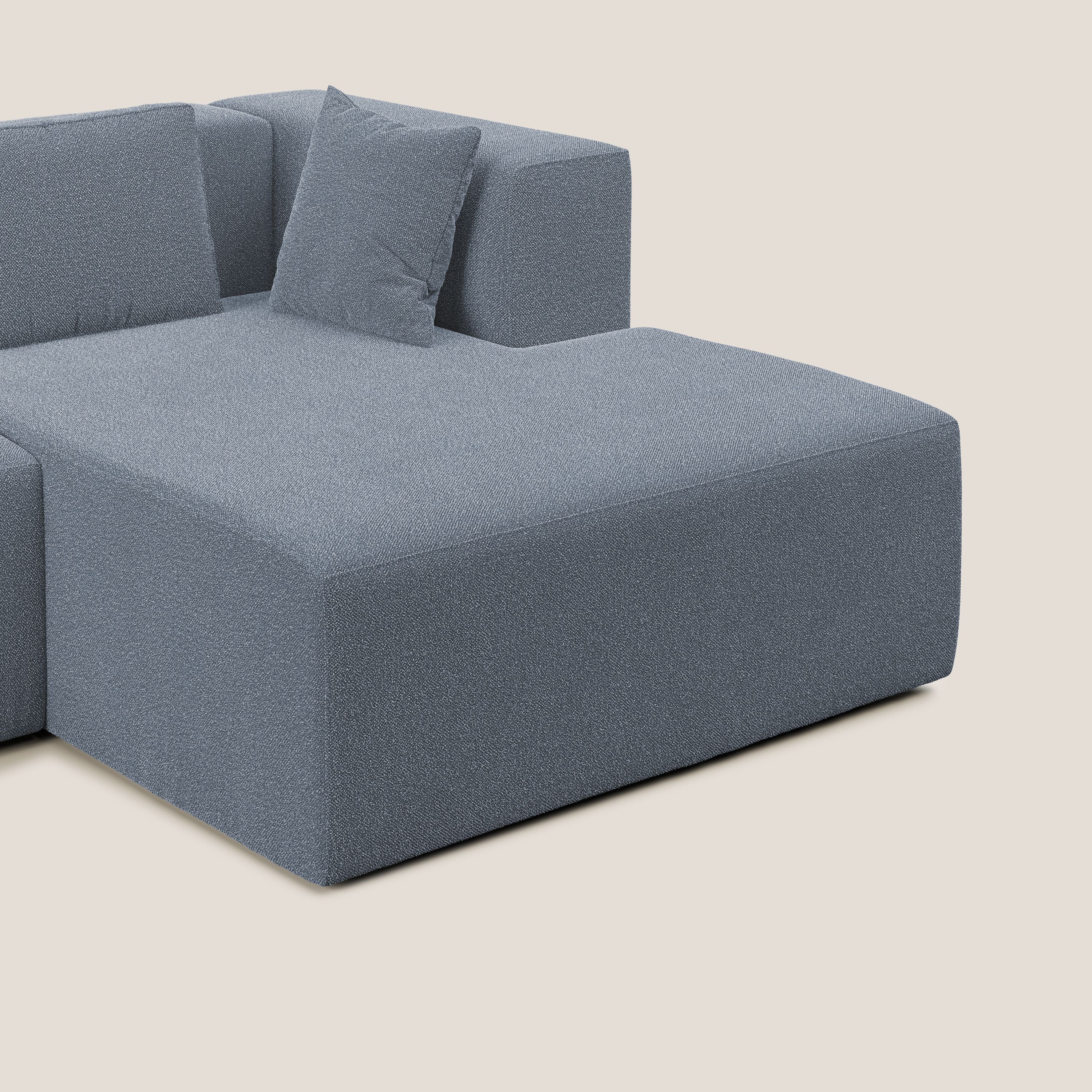 Nettuno divano panoramico in morbido tessuto bouclè T07 carta da zucchero - divani.store