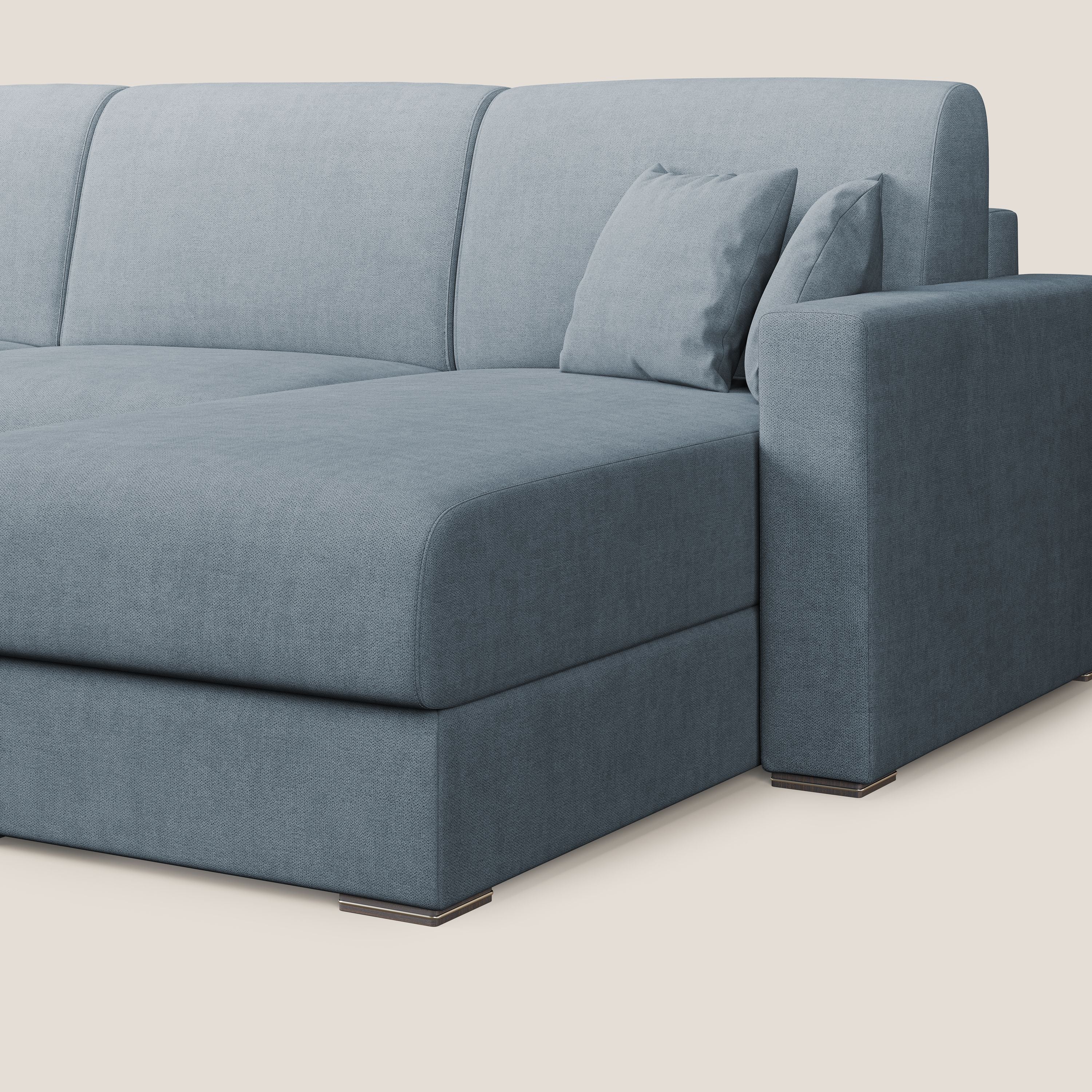 Best Divano letto angolare in tessuto impermeabile T02 carta da zucchero - divani.store