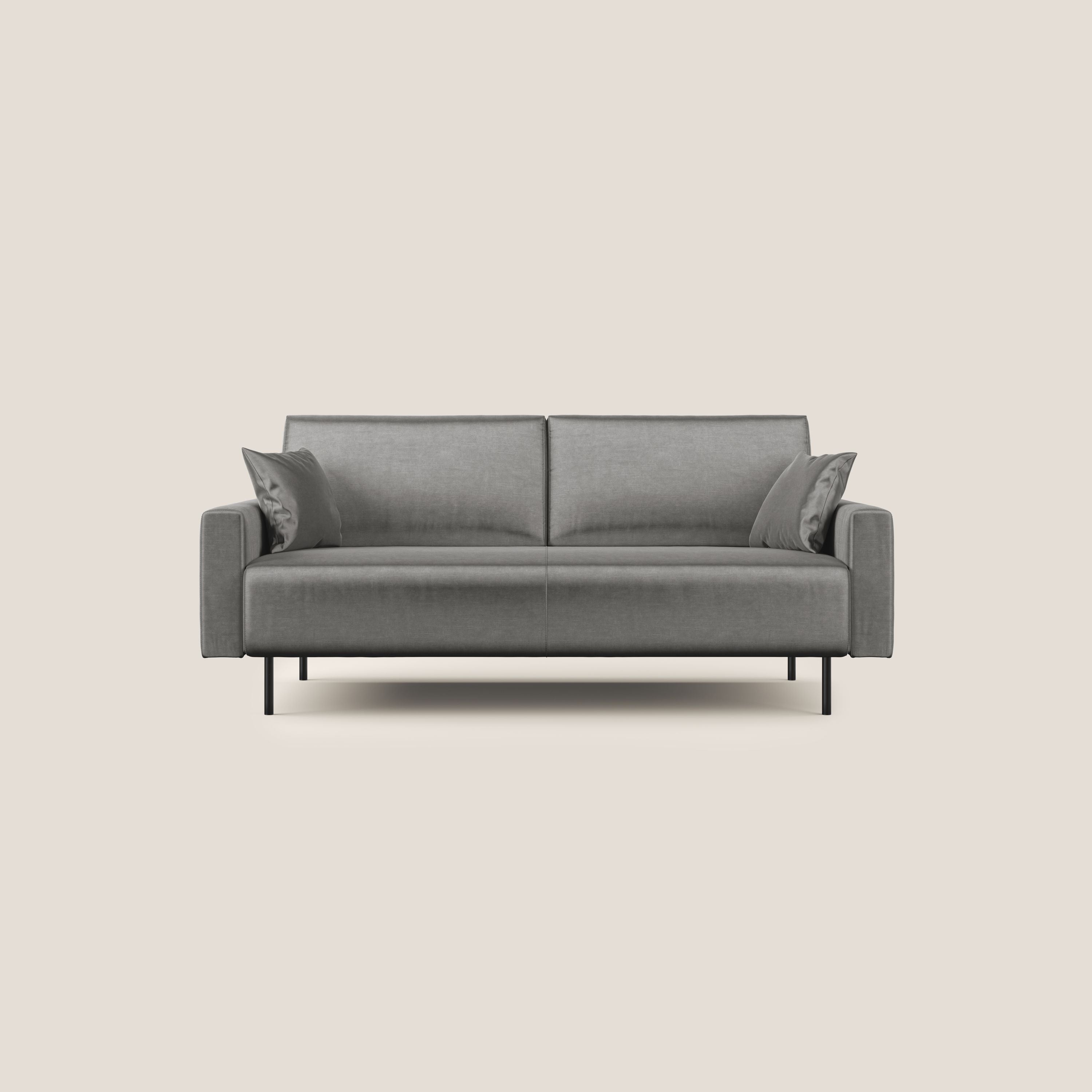 Arthur divano moderno in velluto morbido impermeabile T01 grigio - divani.store