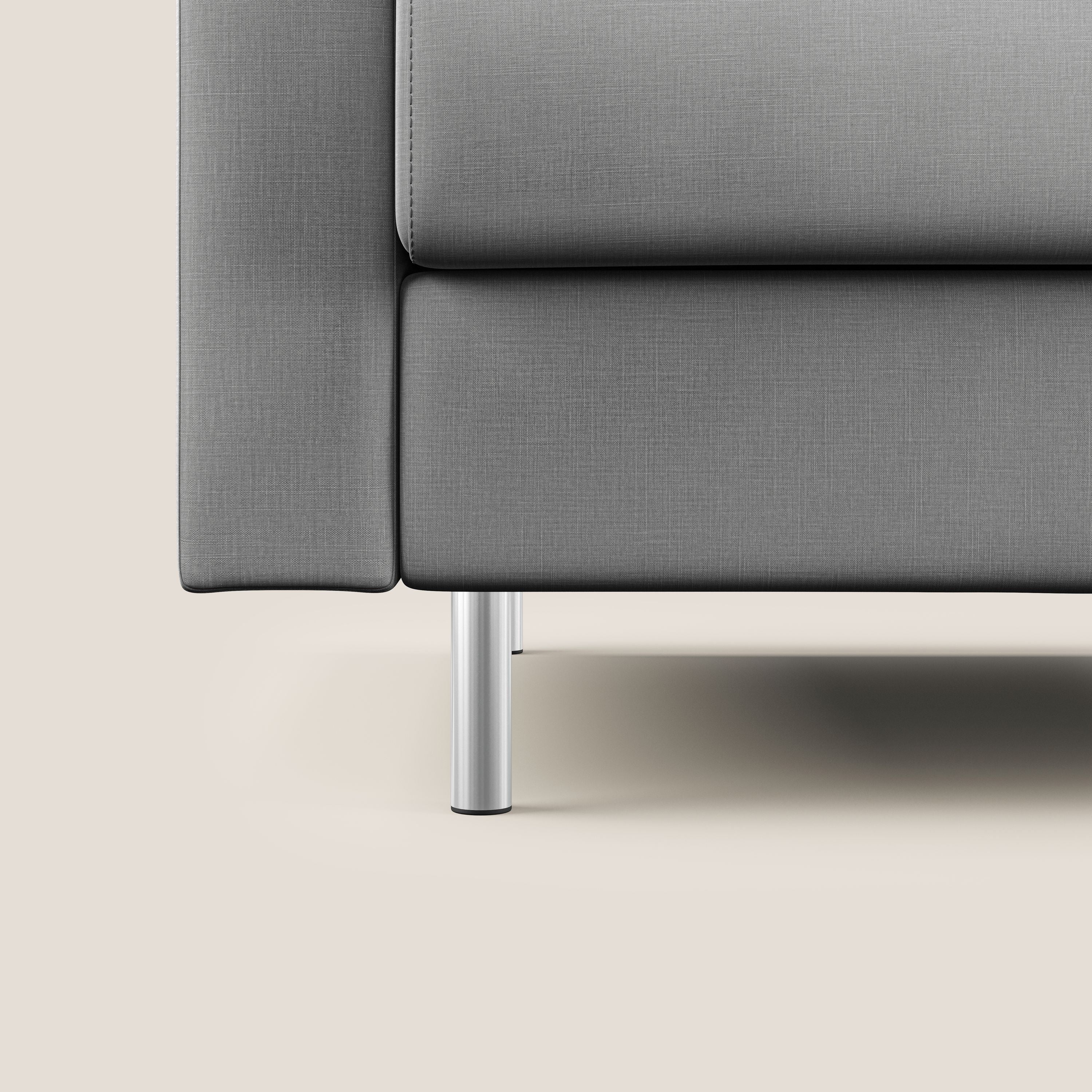 Andromeda divano letto matrimoniale in velluto morbido impermeabile T01 grigio - divani.store