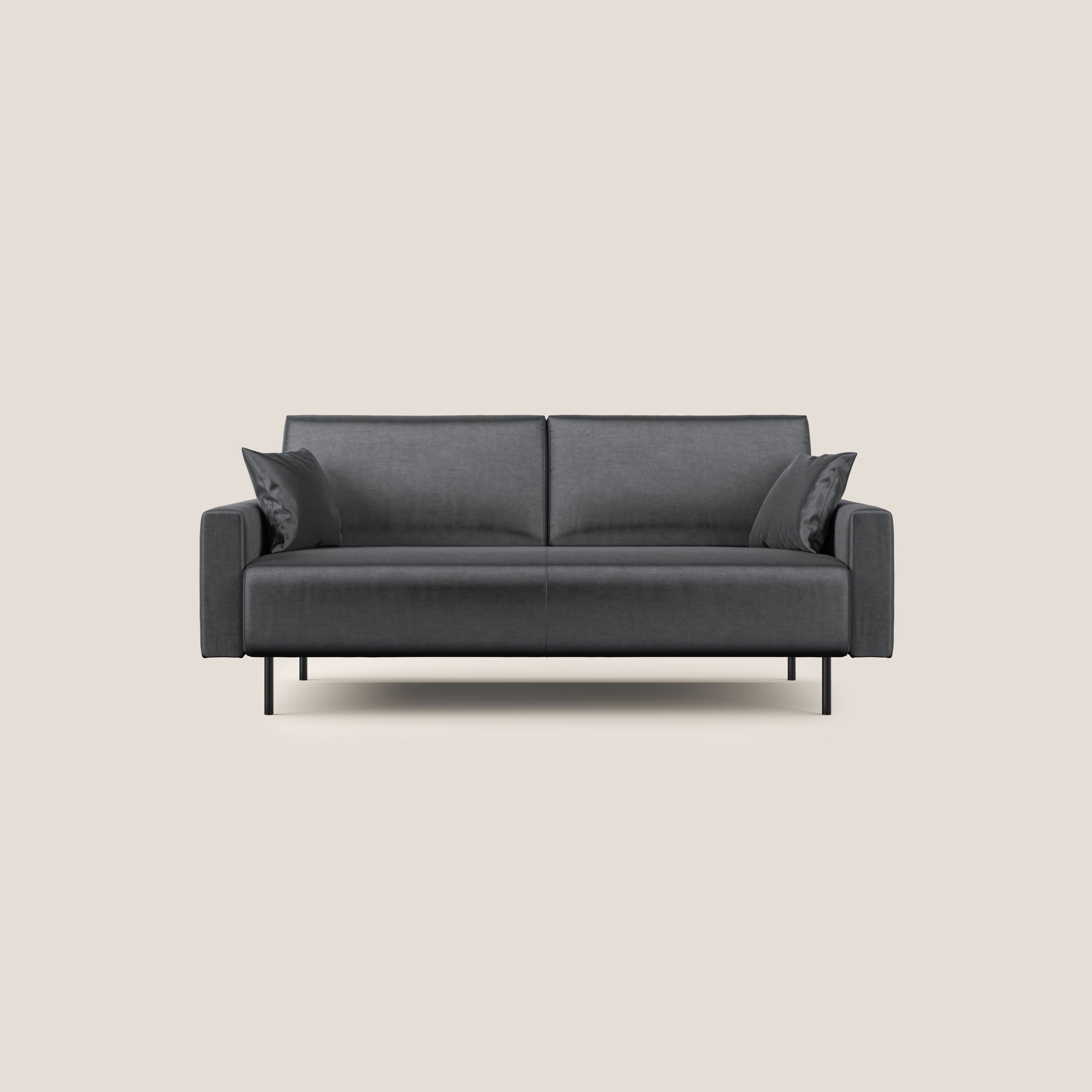 Arthur divano moderno in velluto morbido impermeabile T01 antracite - divani.store