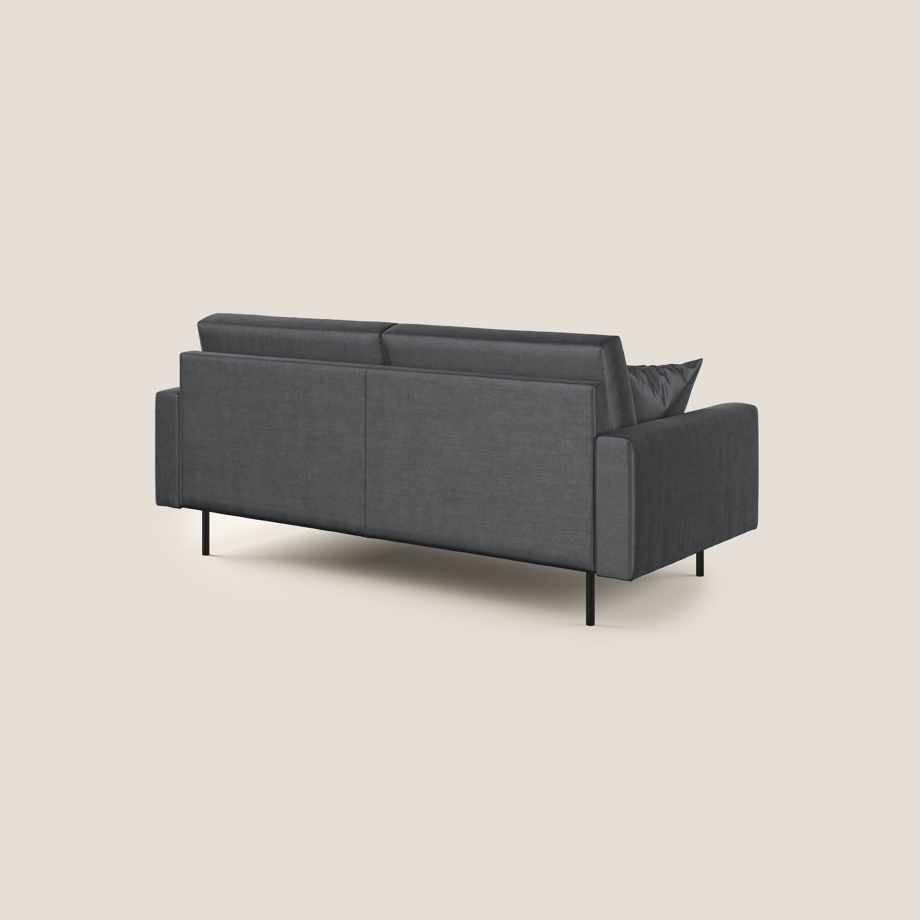 Arthur divano moderno in velluto morbido impermeabile T01 antracite - divani.store