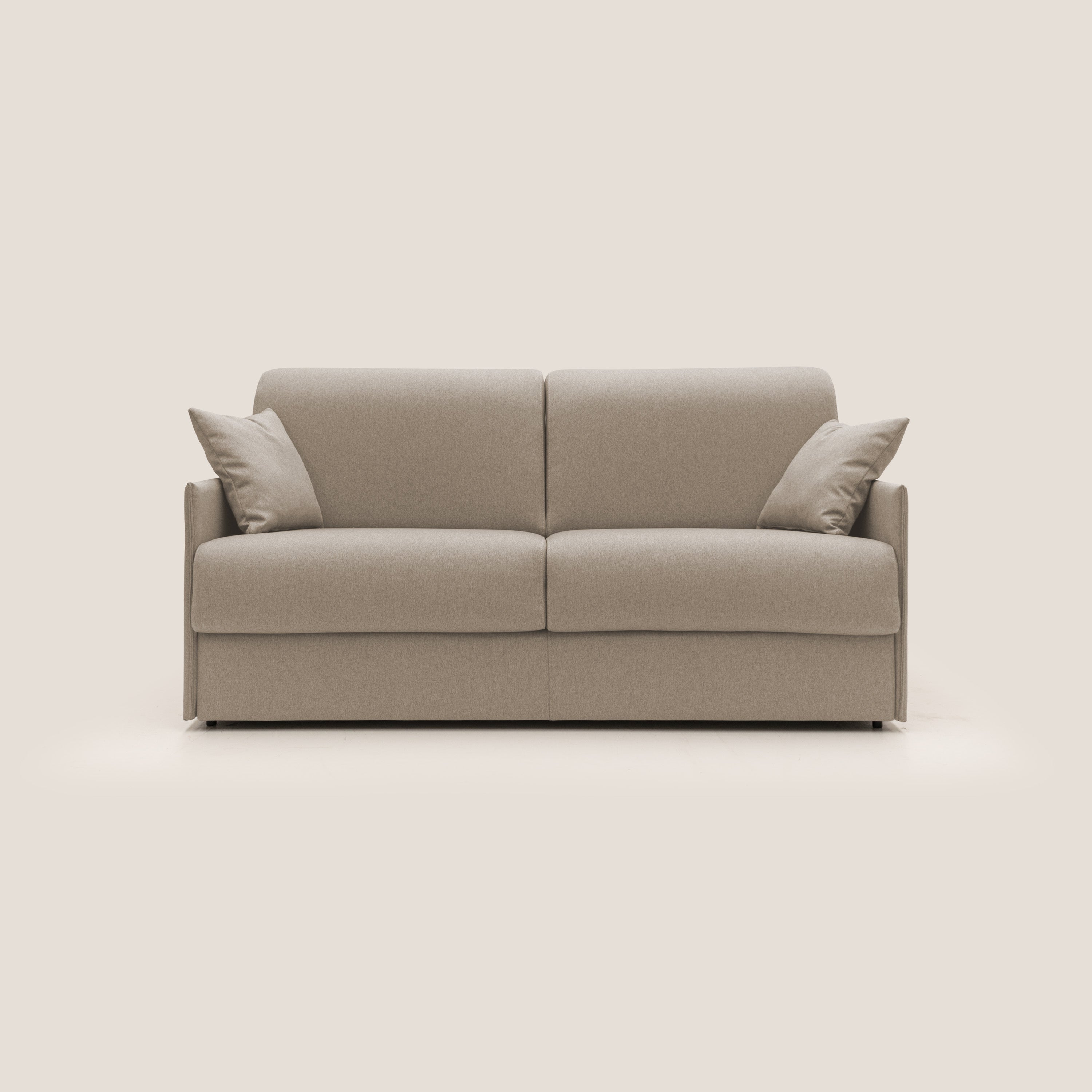 Evans Divano letto matrimoniale in tessuto impermeabile T13 beige - divani.store