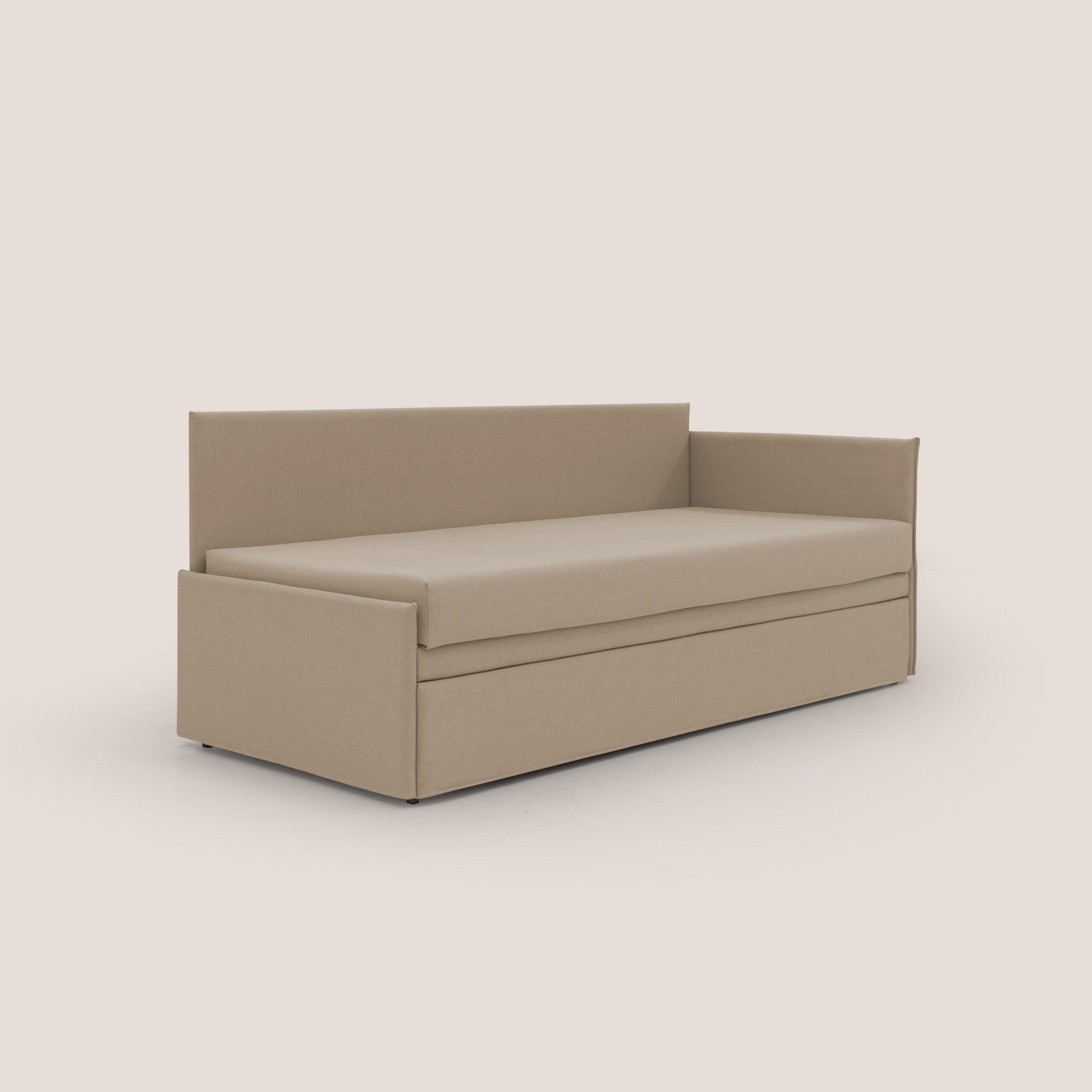 Durini Divano duplex con doppio letto in tessuto simil cotone impermeabile T13 beige - divani.store