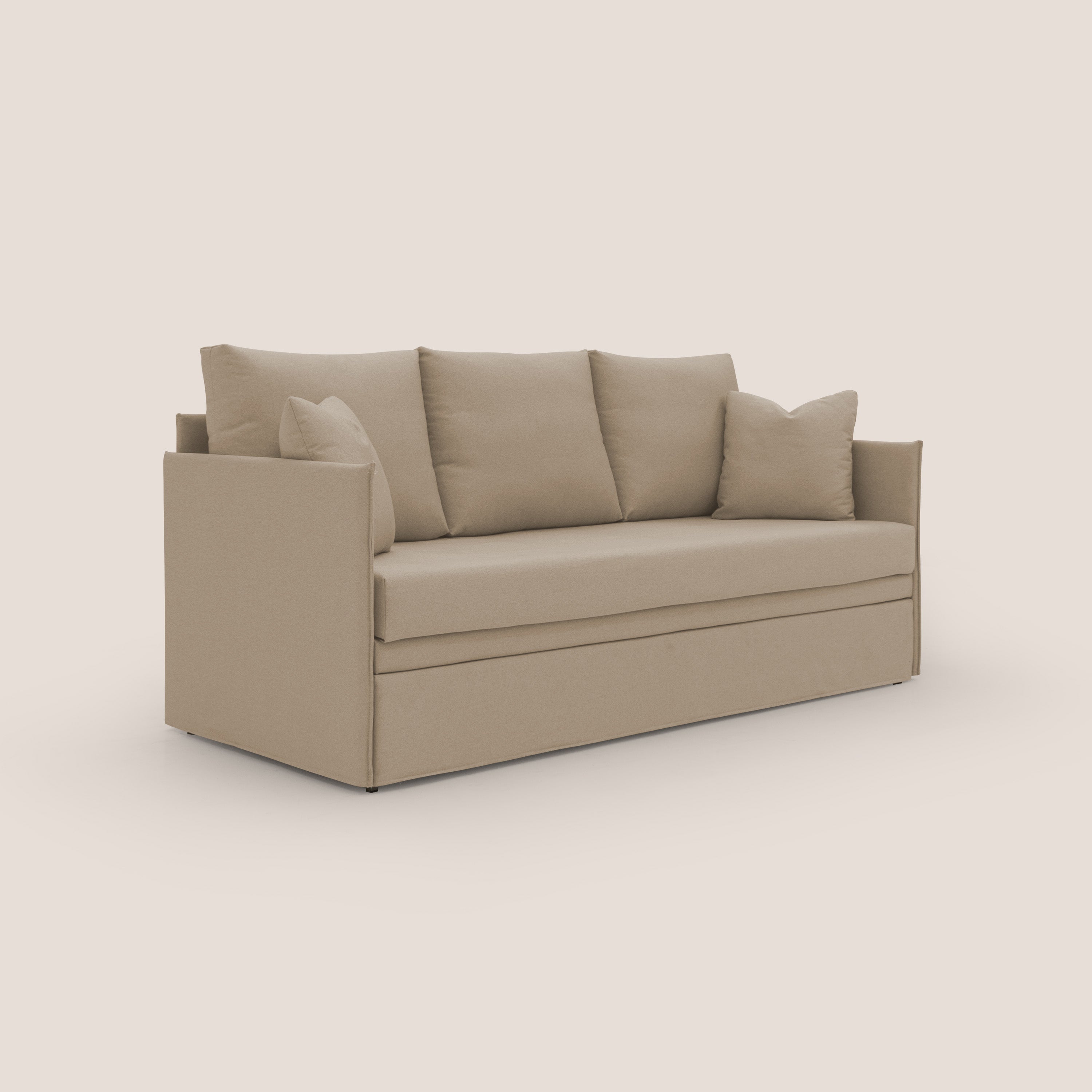 Brera Divano duplex con doppio letto in tessuto simil cotone impermeabile T13 beige - divani.store
