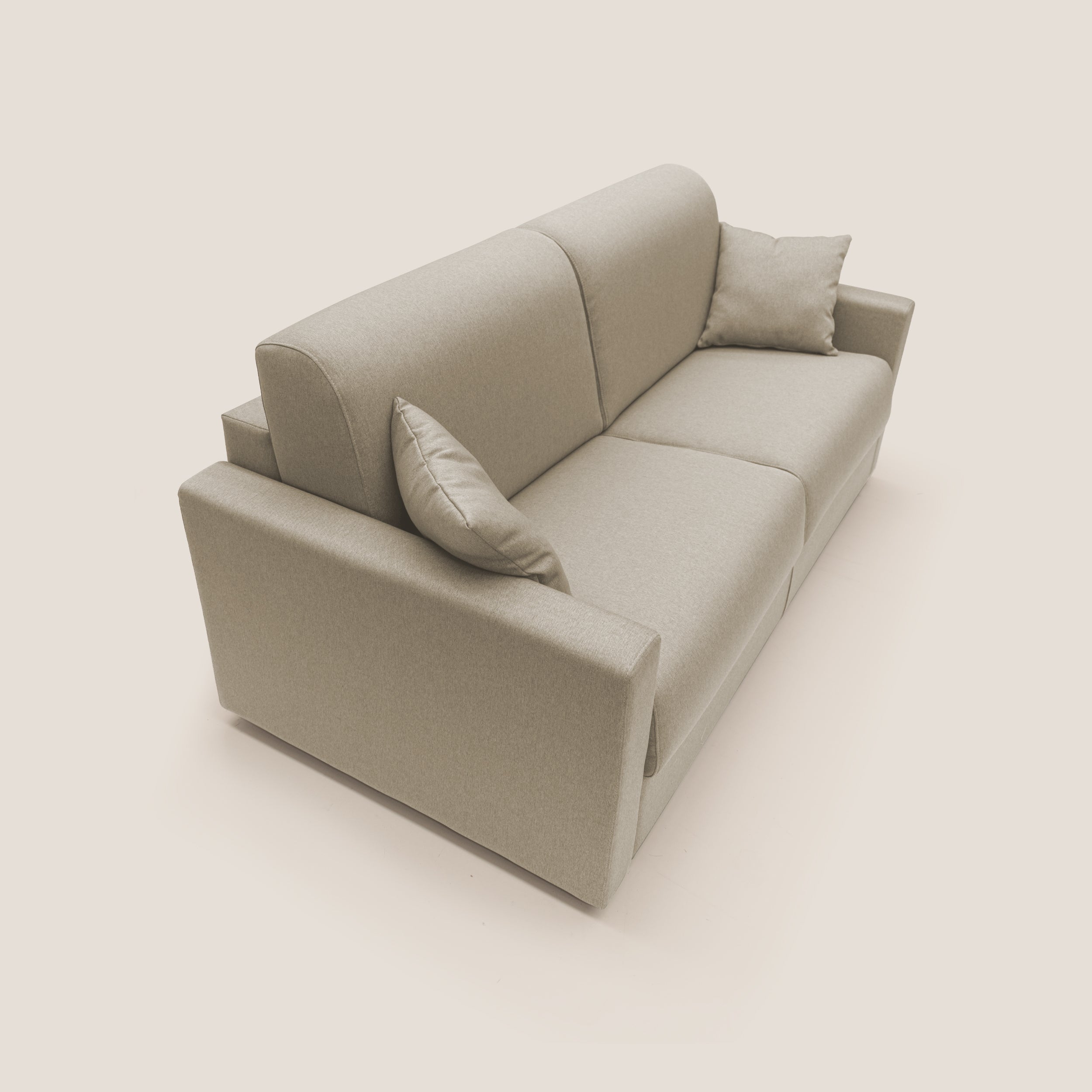 Chris Divano letto matrimoniale in tessuto impermeabile T13 beige - divani.store