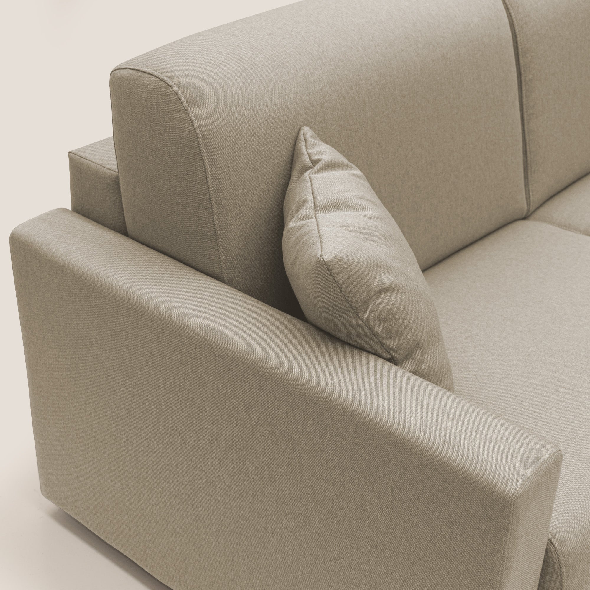 Chris Divano letto matrimoniale in tessuto impermeabile T13 beige - divani.store