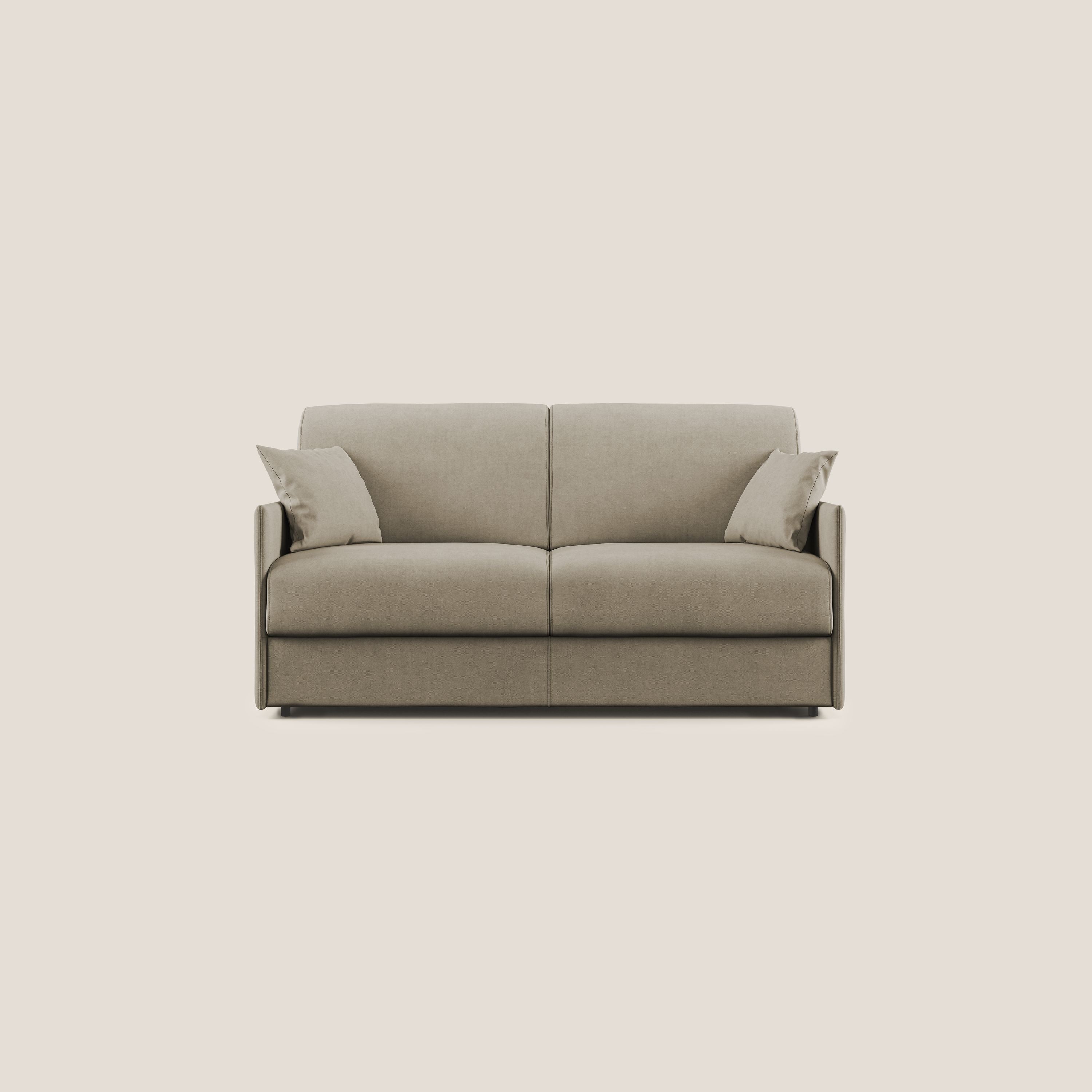 Evans Divano letto in morbido tessuto impermeabile T02 beige - divani.store