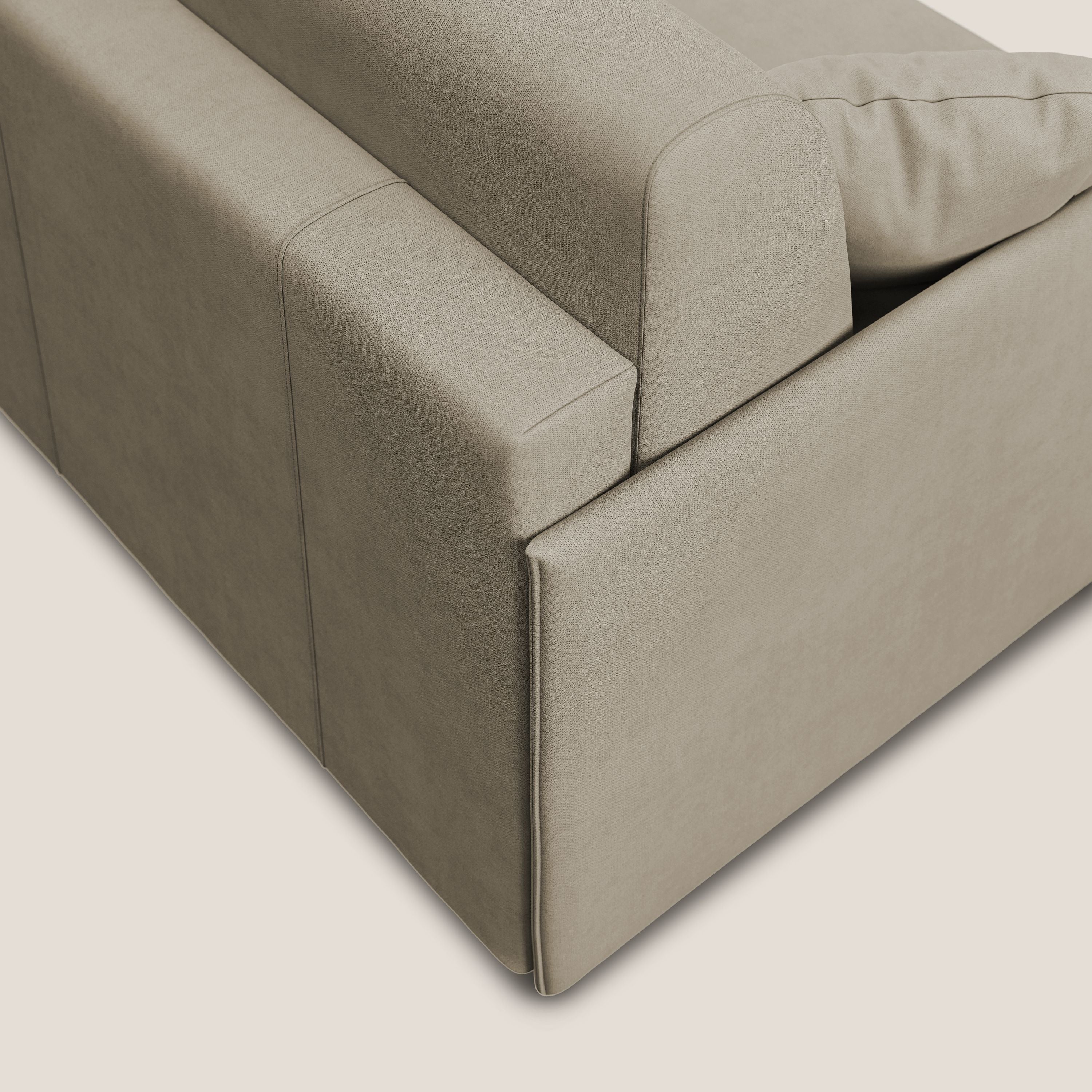 Evans Divano letto in morbido tessuto impermeabile T02 beige - divani.store