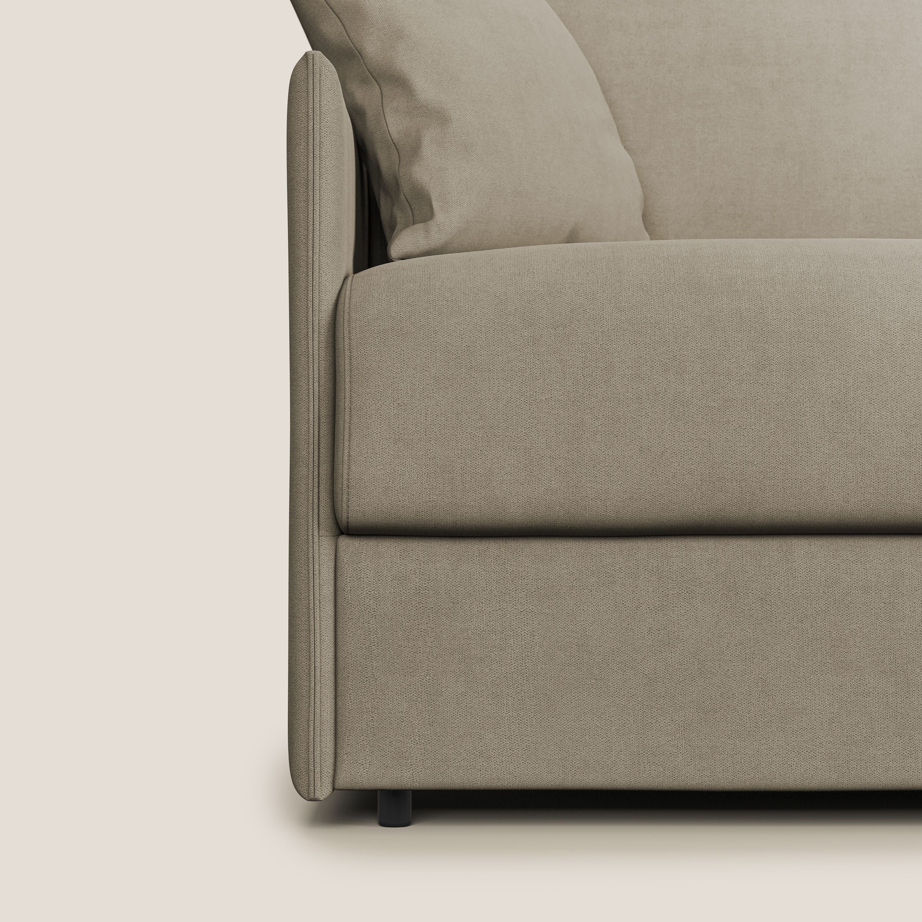 Evans Divano letto in morbido tessuto impermeabile T02 beige - divani.store