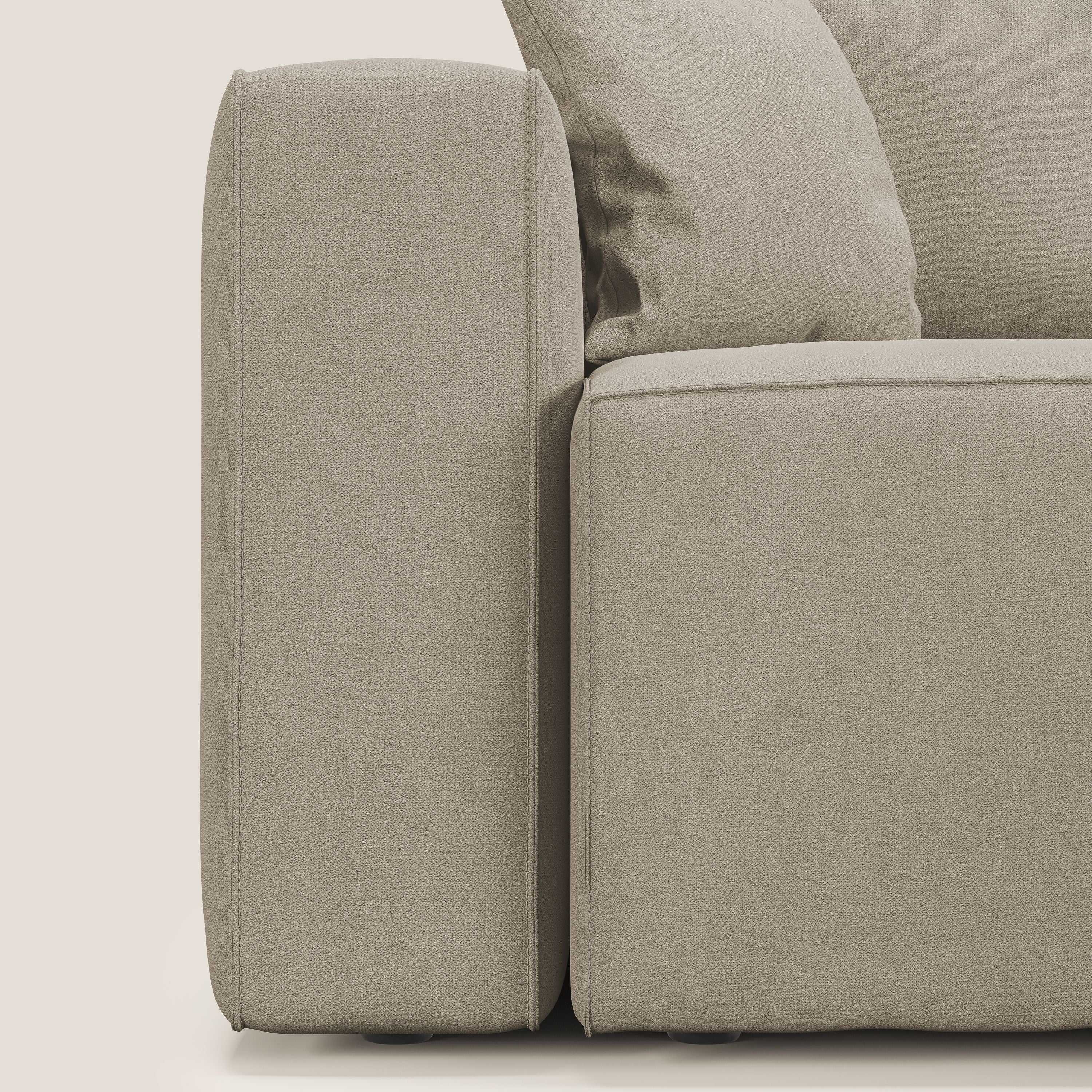 Morfeo divano con 3 sedute estraibili in morbido tessuto impermeabile T02 beige - divani.store