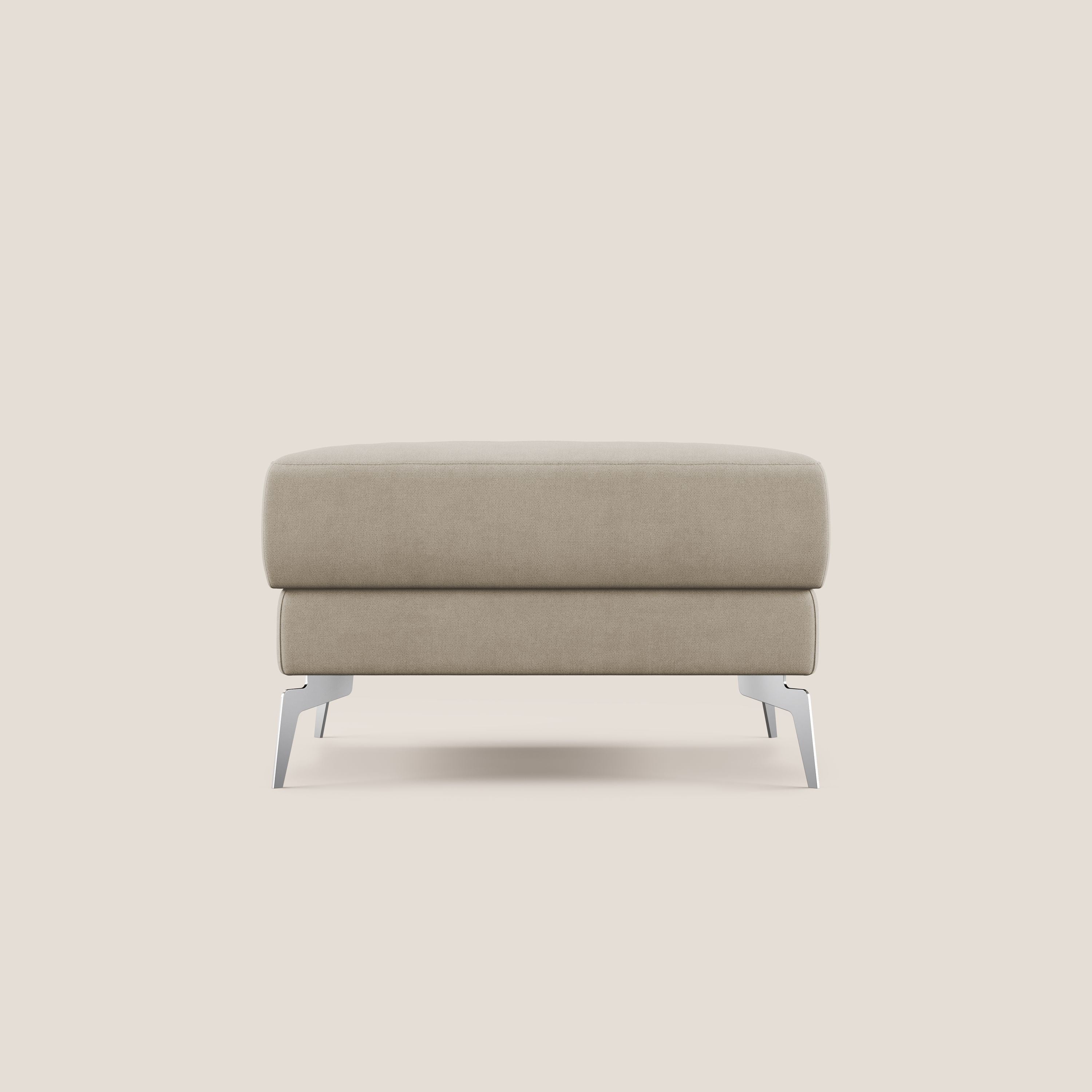 Star Pouf con piedini alti in tessuto impermeabile T02 beige - divani.store