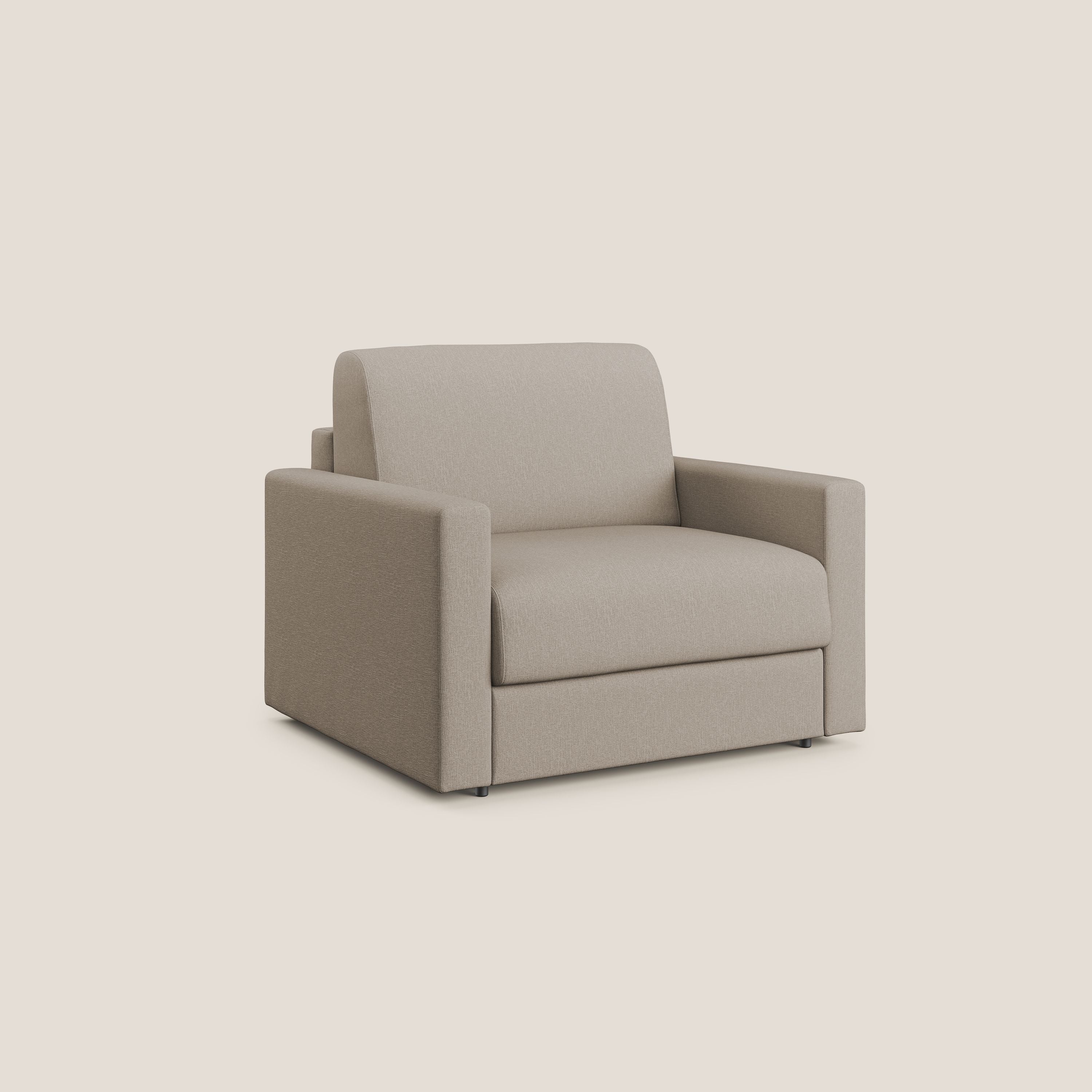 Chris poltrona letto in tessuto impermeabile T13 beige - divani.store
