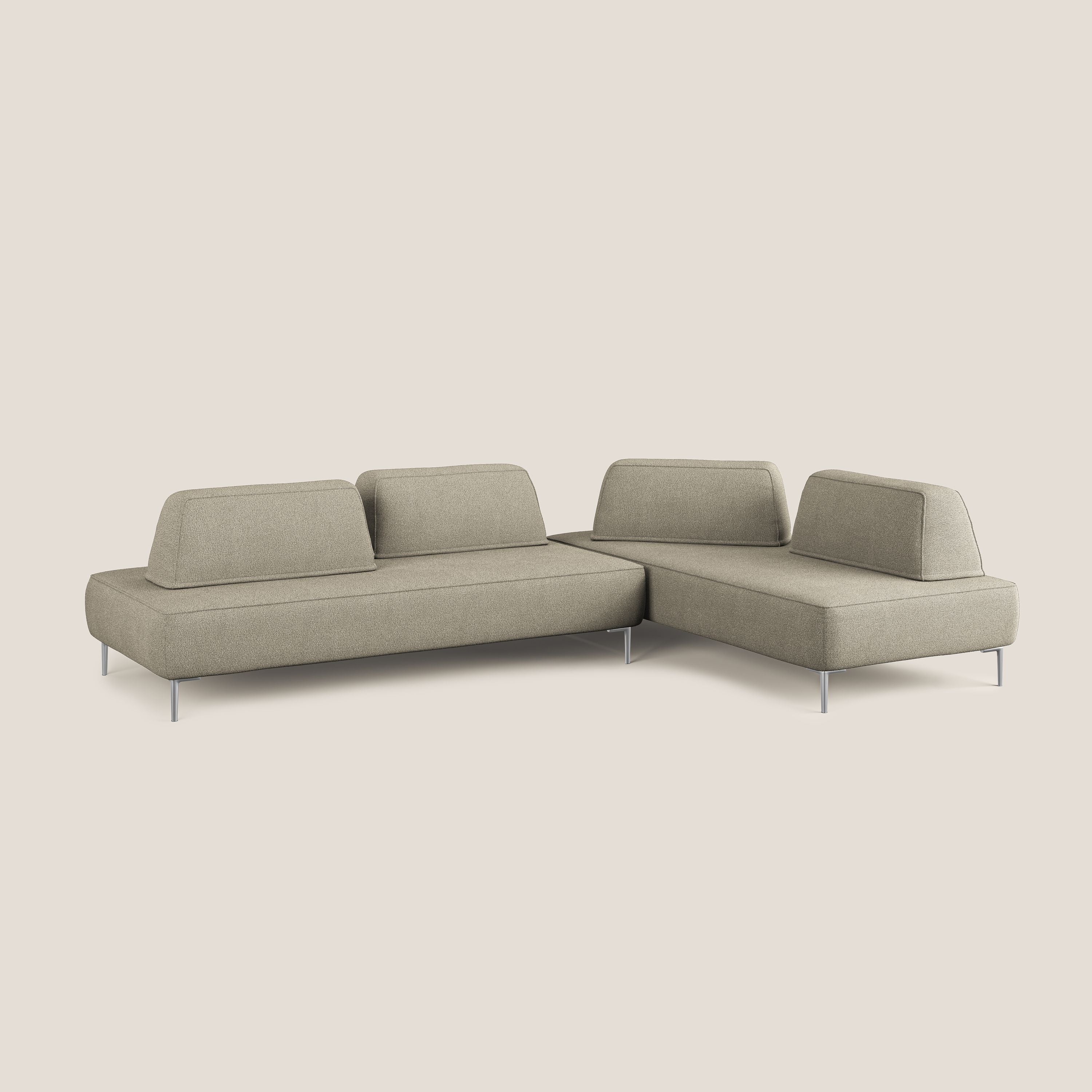 Newton divano angolare modulare con schienali movibili T07 beige - divani.store