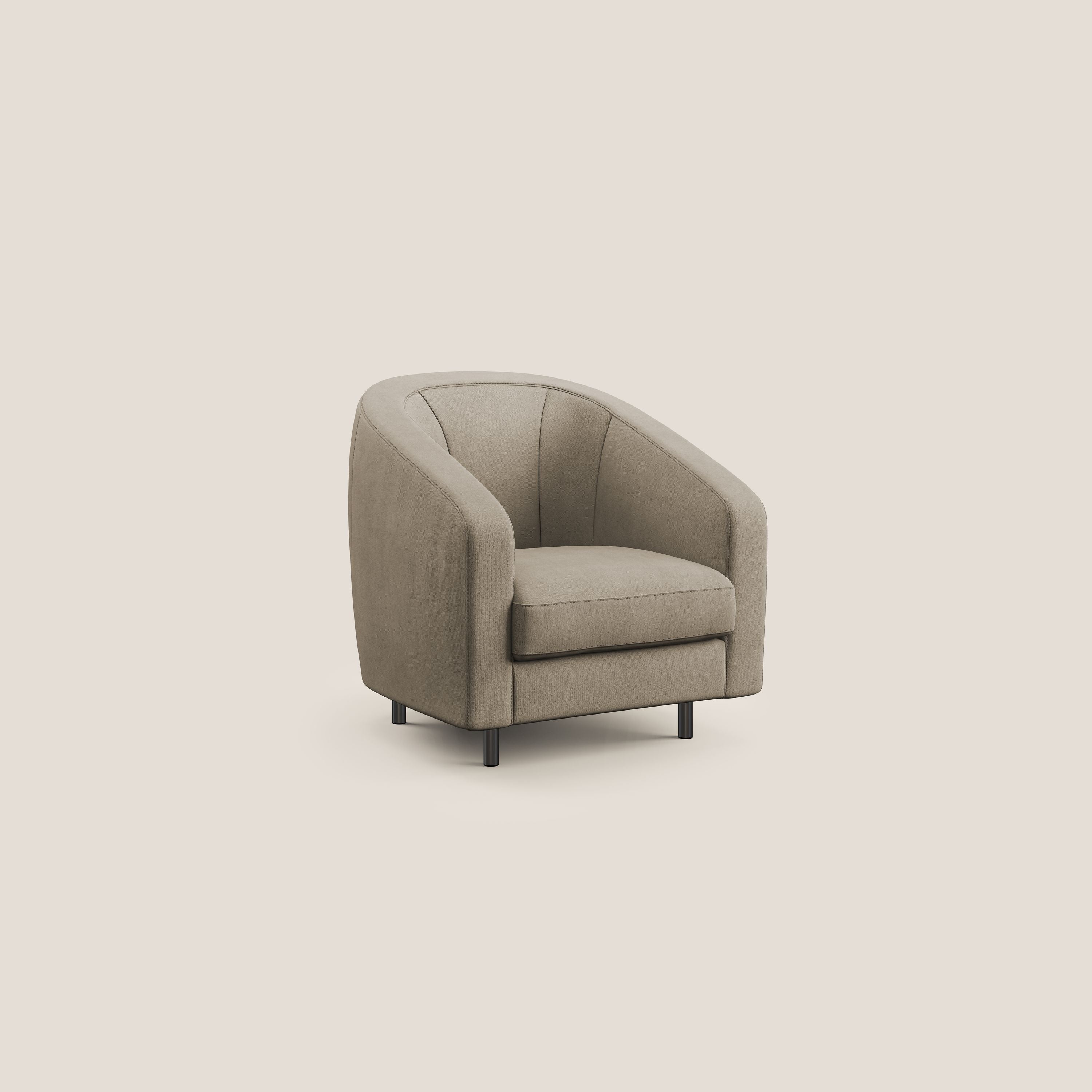 Pandora Poltroncina in tessuto morbido impermeabile T02 beige - divani.store