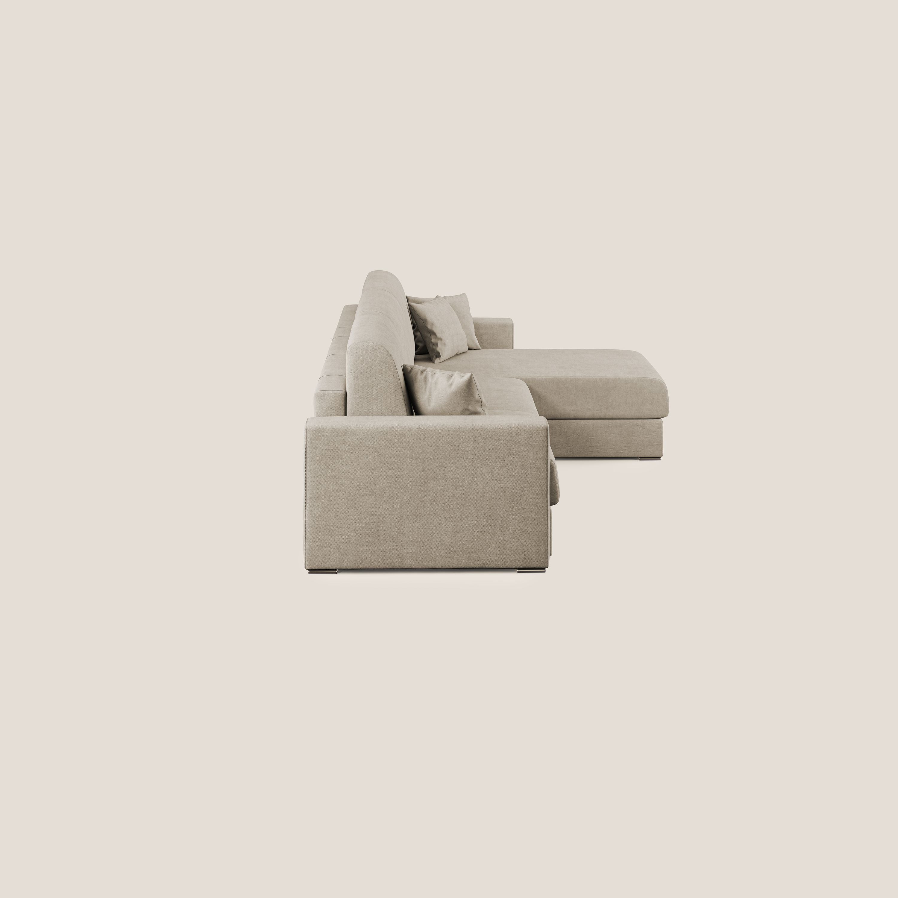Best Divano letto angolare in tessuto impermeabile T02 beige - divani.store
