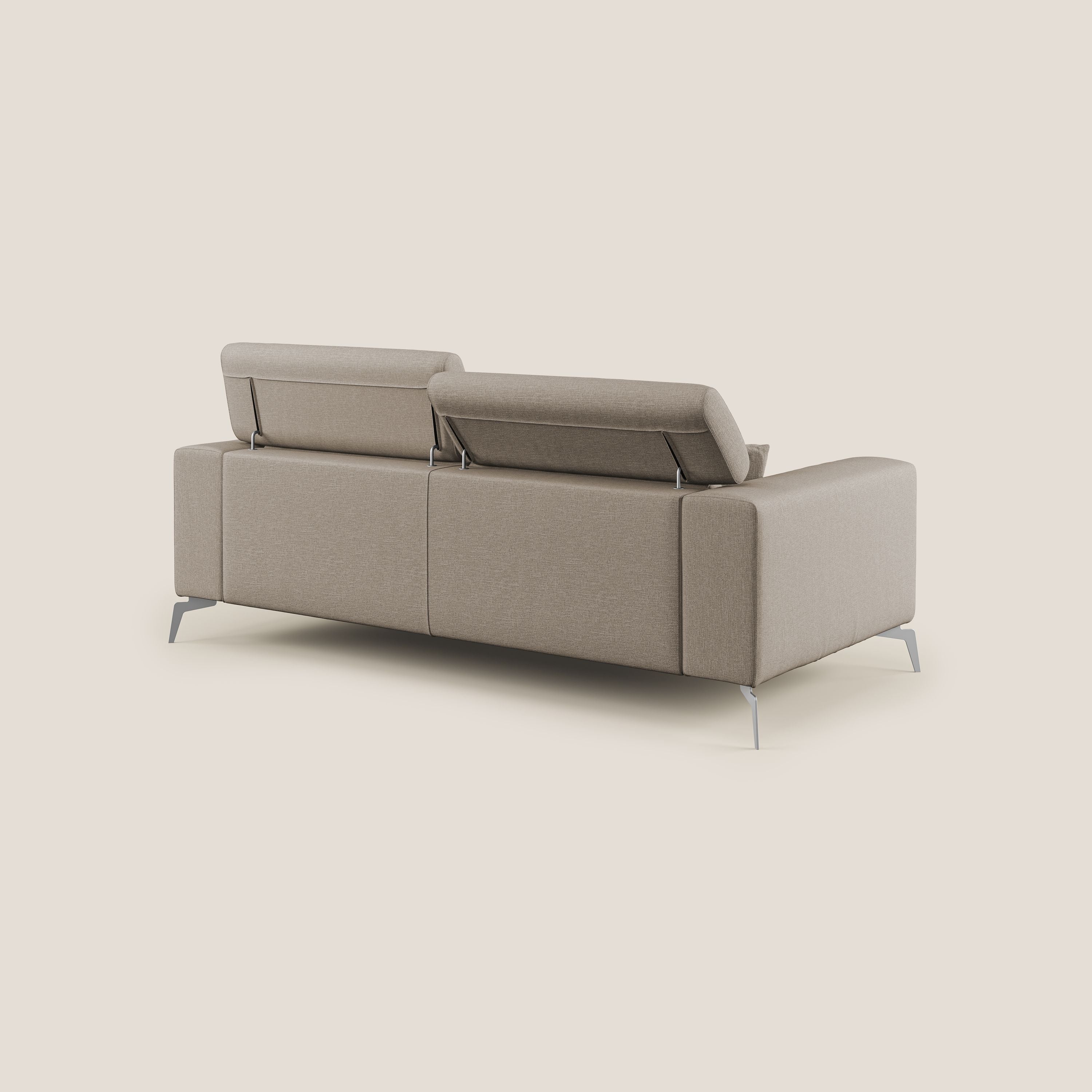 Blade Divano con poggiatesta reclinabili in tessuto impermeabile misto cotone T13 beige - divani.store