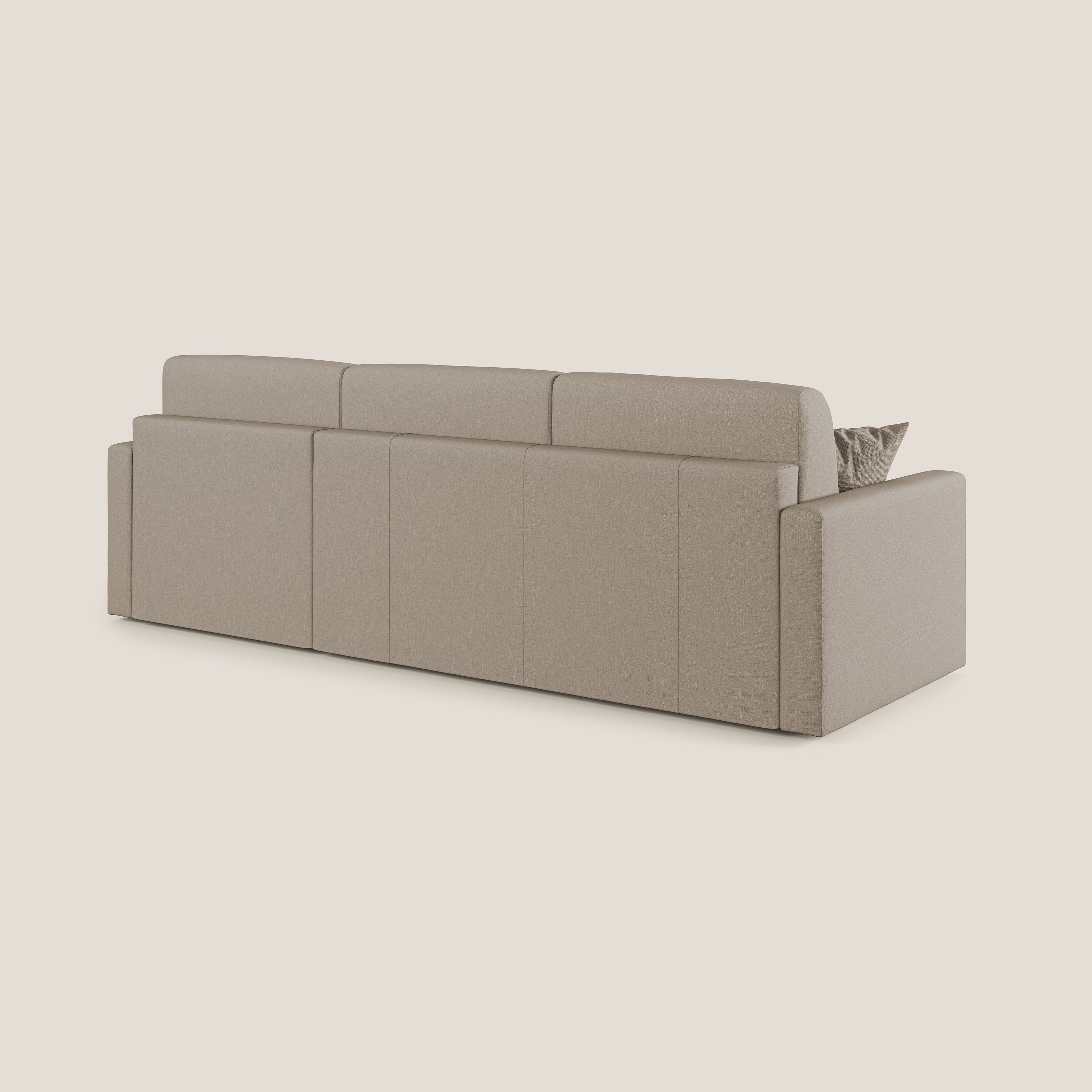 Chris Divano letto angolare 5 posti in tessuto impermeabile T13 beige - divani.store