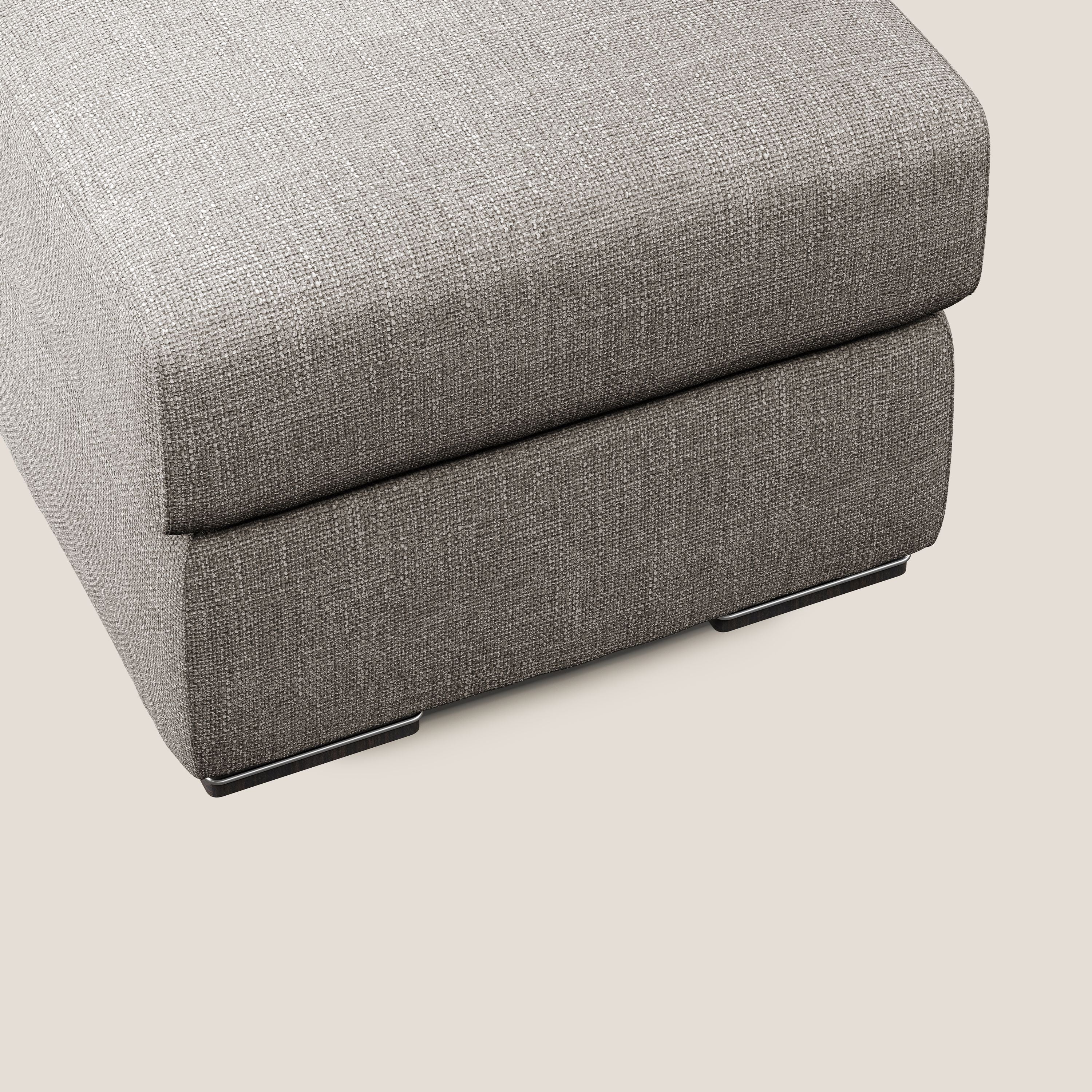 Sun pouf apribile contenitore in tessuto impermeabile morbido intreccio T06 tortora - divani.store