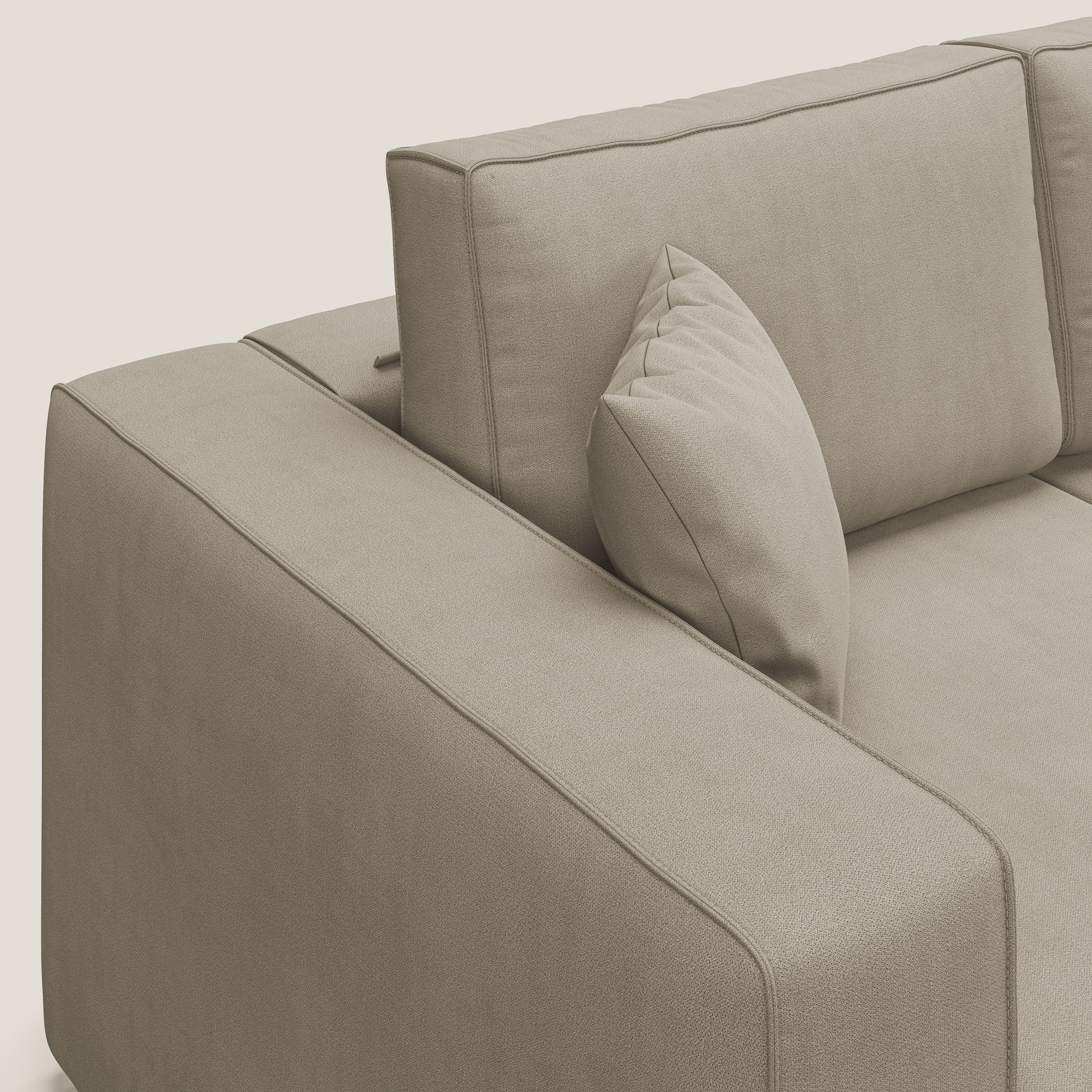 Morfeo divano con 3 sedute estraibili in morbido tessuto impermeabile T02 beige - divani.store