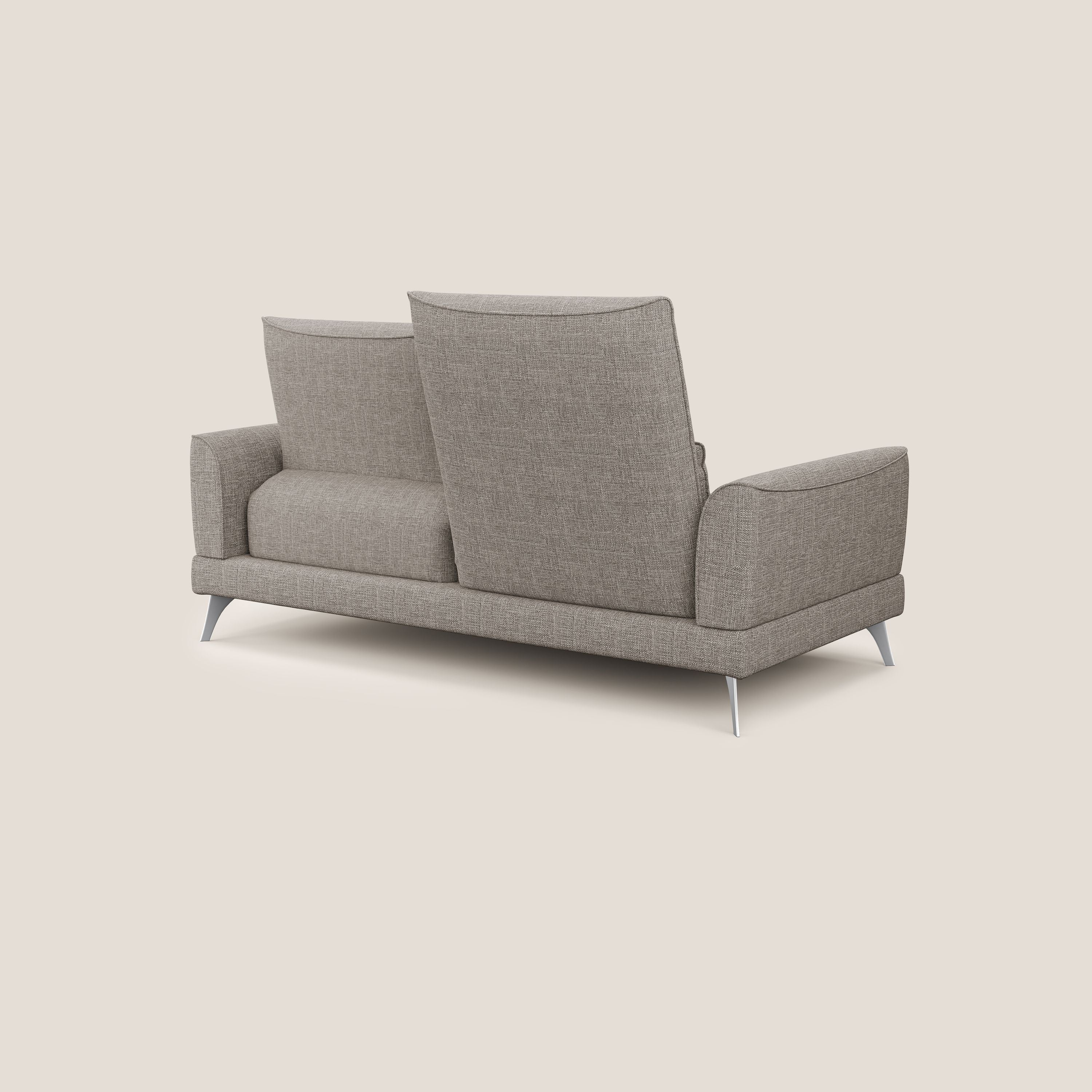 Tommy Divano relax con schienali traslanti in morbido tessuto fiammato T06 tortora - divani.store