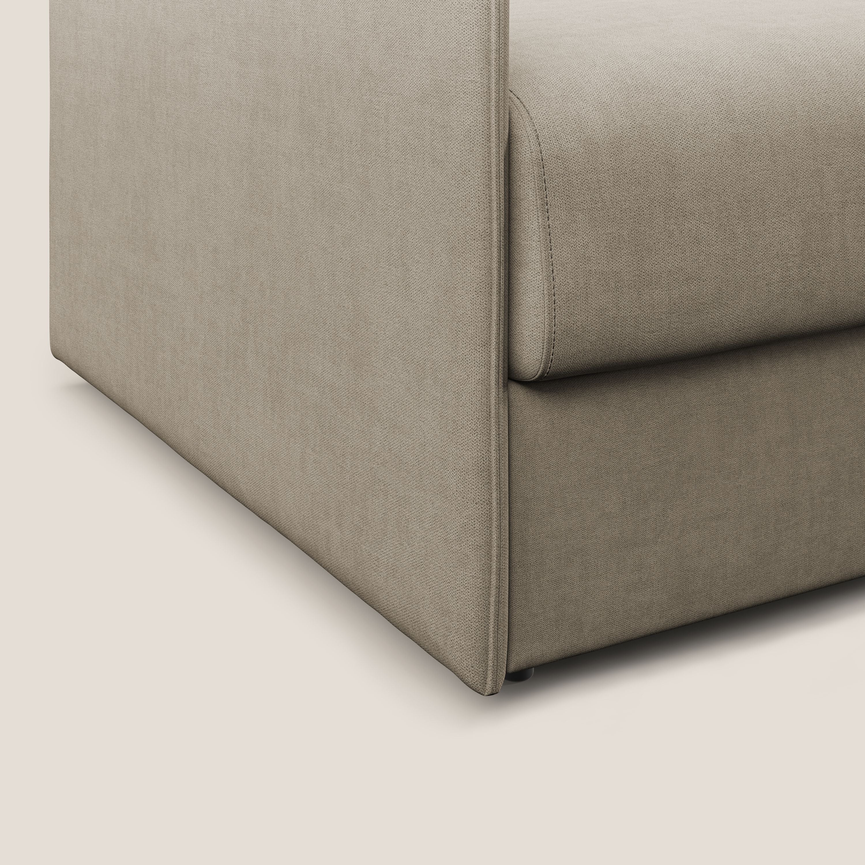 Evans poltrona letto in morbido tessuto impermeabile T02 beige - divani.store