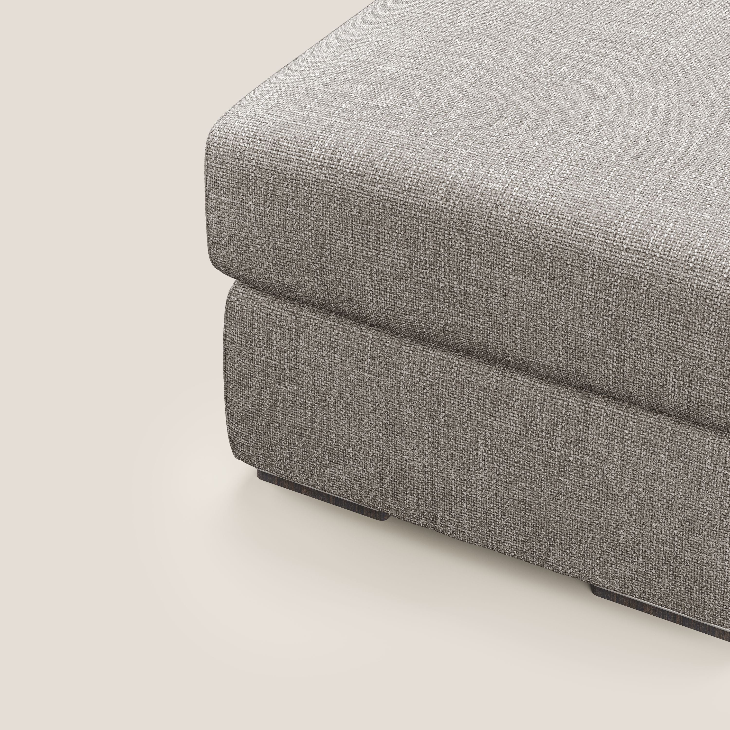 Sun pouf apribile contenitore in tessuto impermeabile morbido intreccio T06 tortora - divani.store