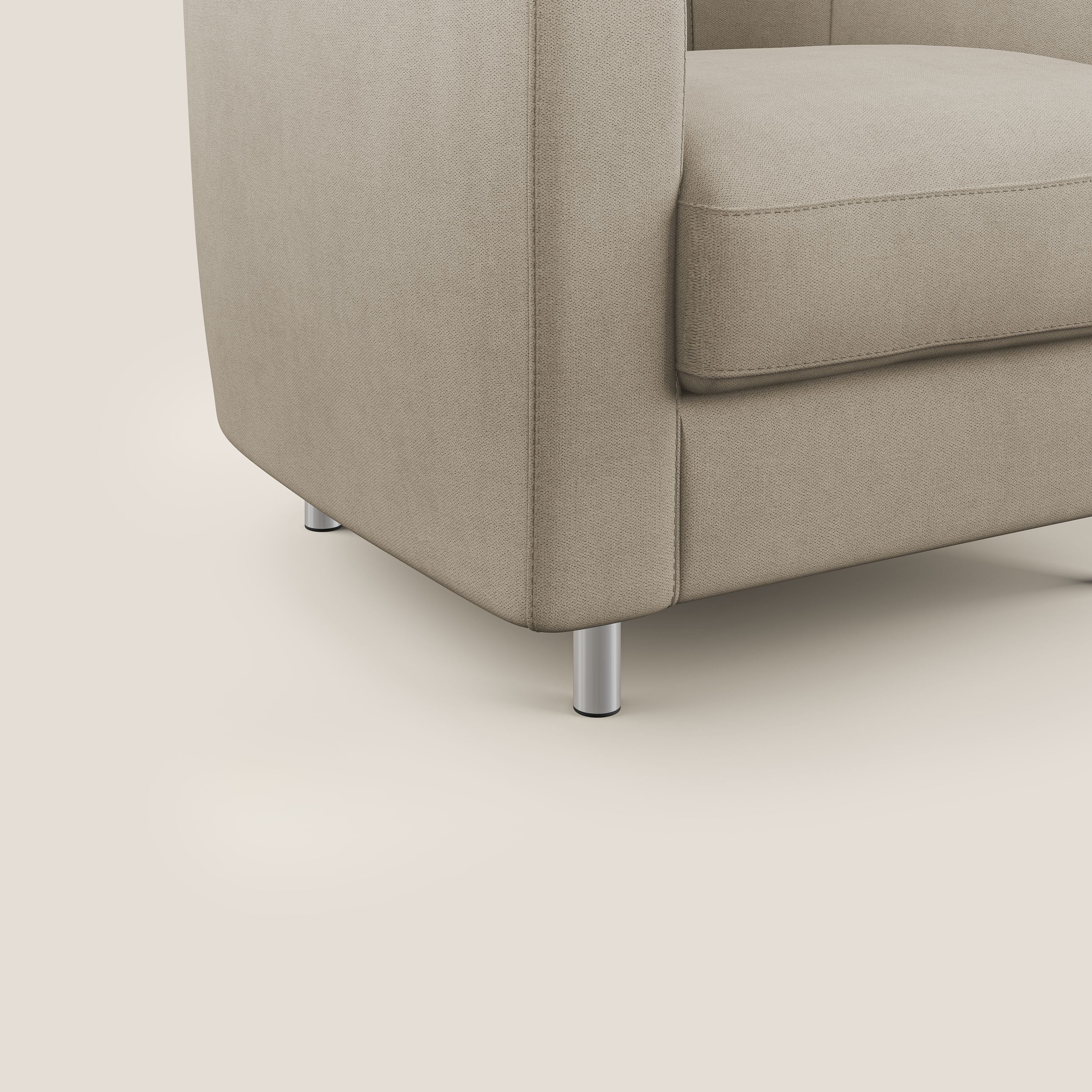Sally Poltroncina in tessuto morbido impermeabile T02 beige - divani.store