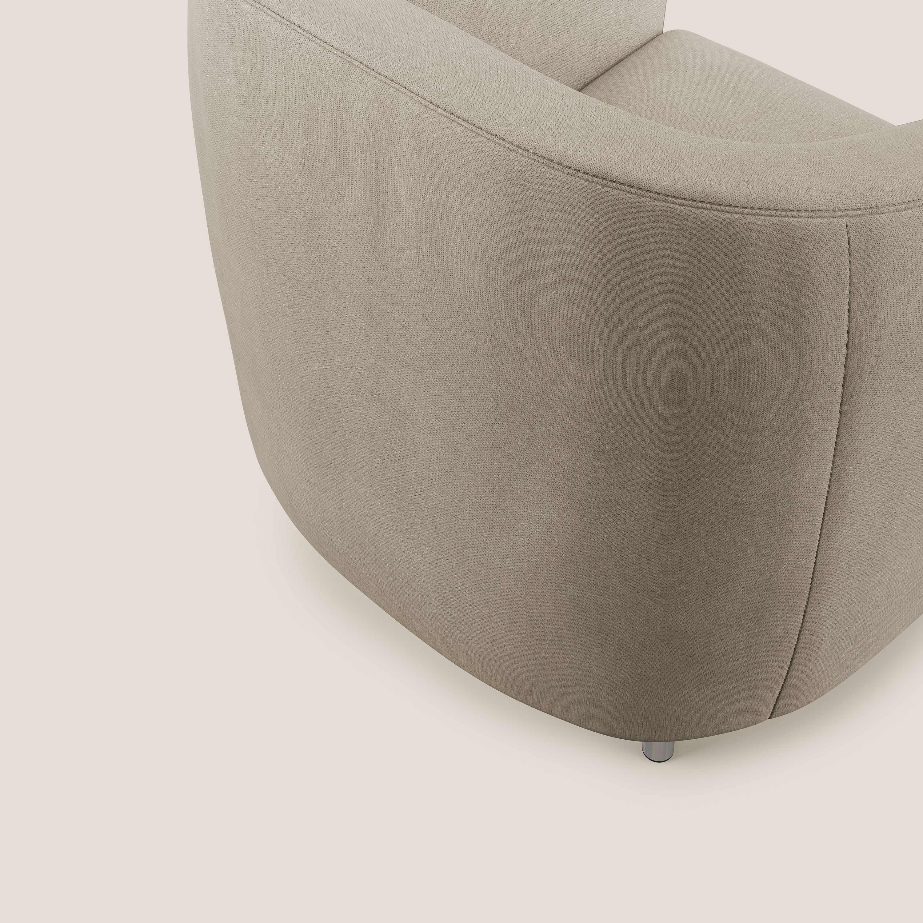 Sally Poltroncina in tessuto morbido impermeabile T02 beige - divani.store