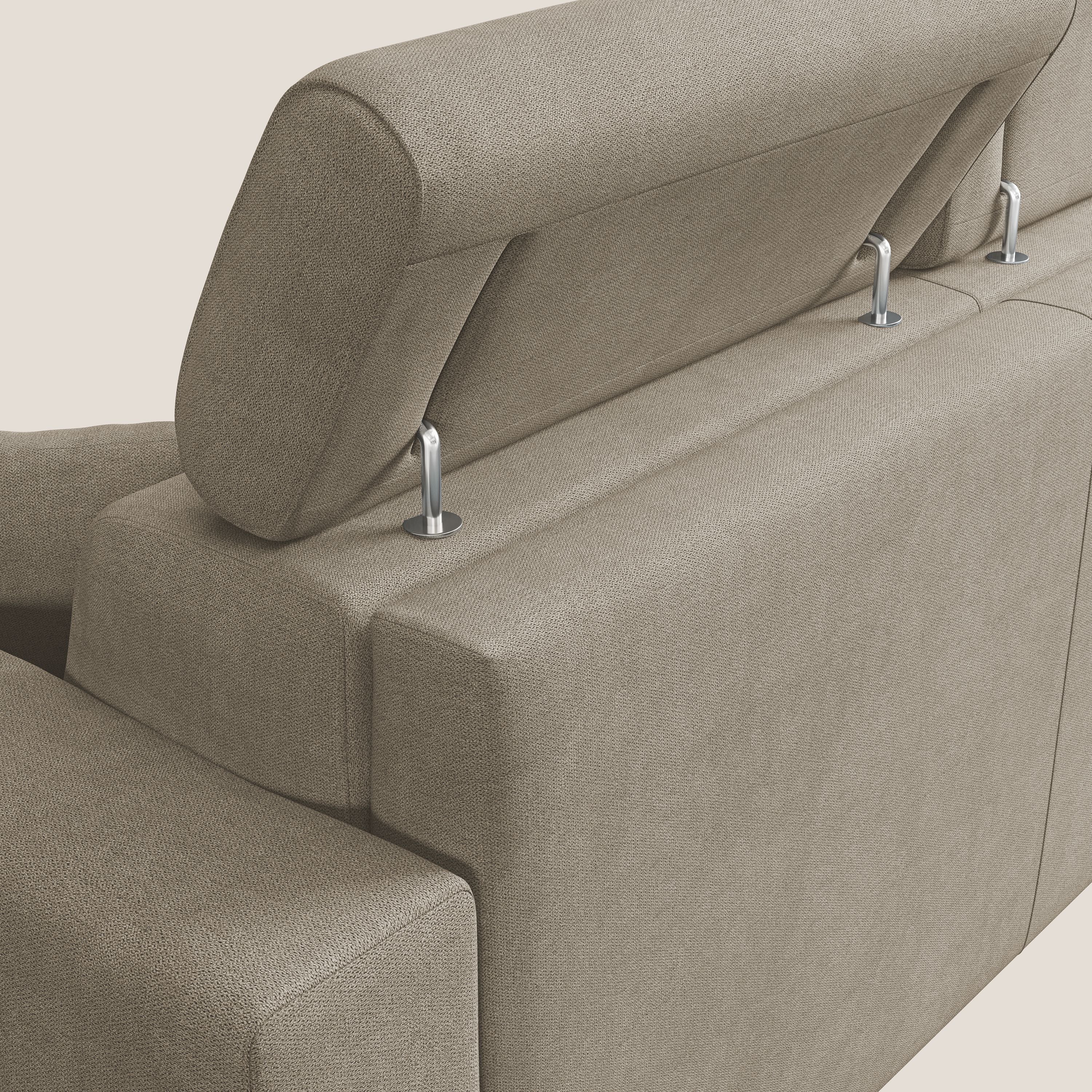 Pegaso divano letto con poggiatesta reclinabili e rivestimento T02 beige - divani.store