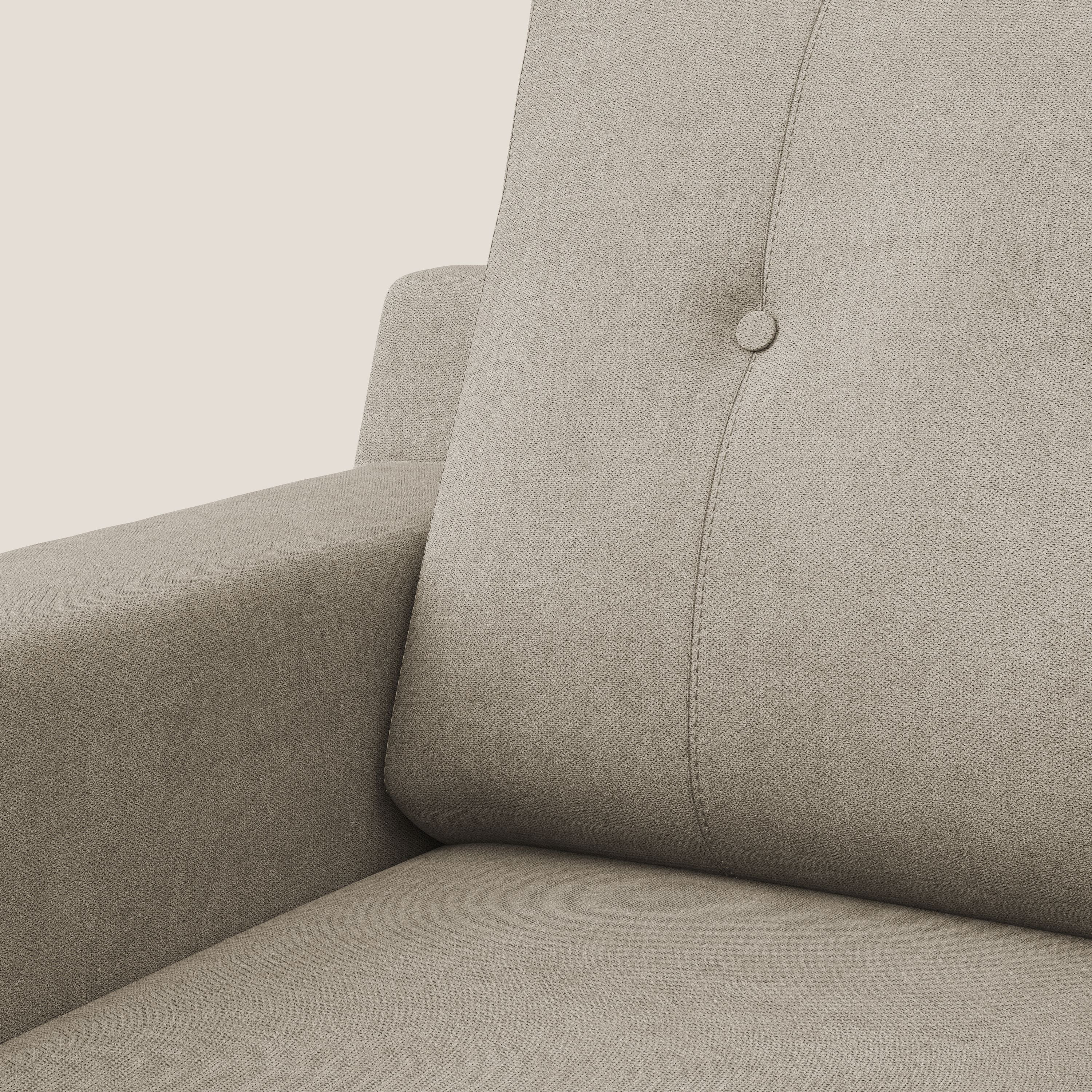 Danish poltroncina in tessuto morbido impermeabile T02 beige - divani.store