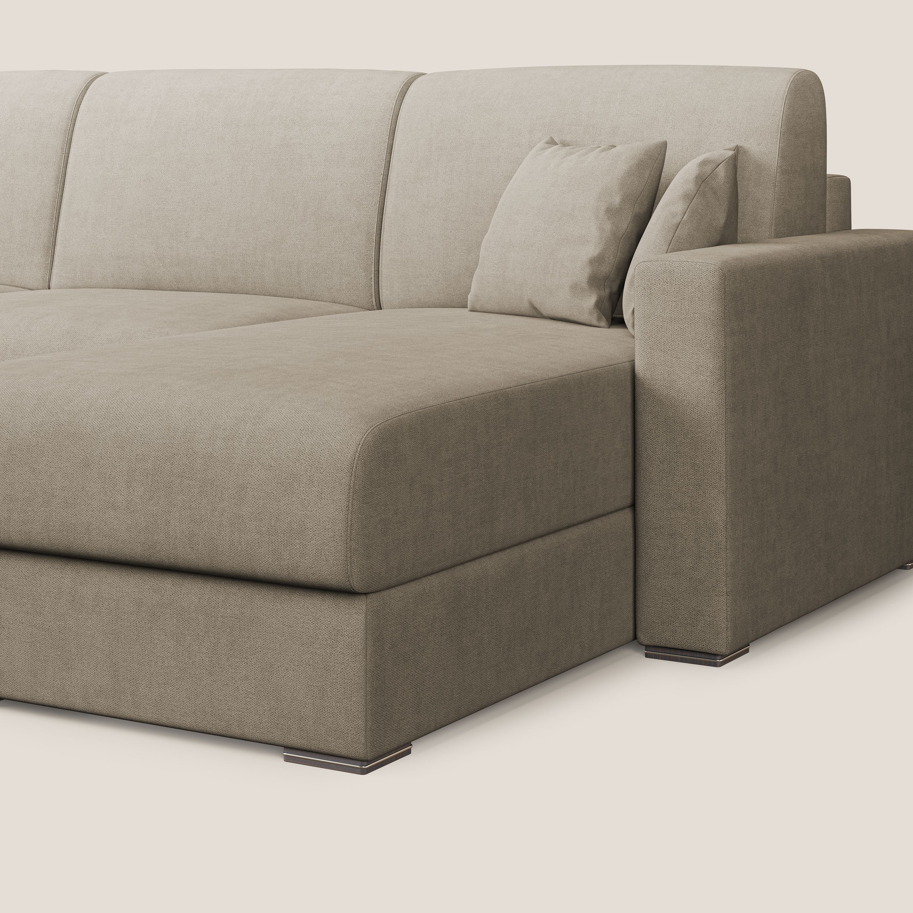 Best Divano letto angolare in tessuto impermeabile T02 beige - divani.store