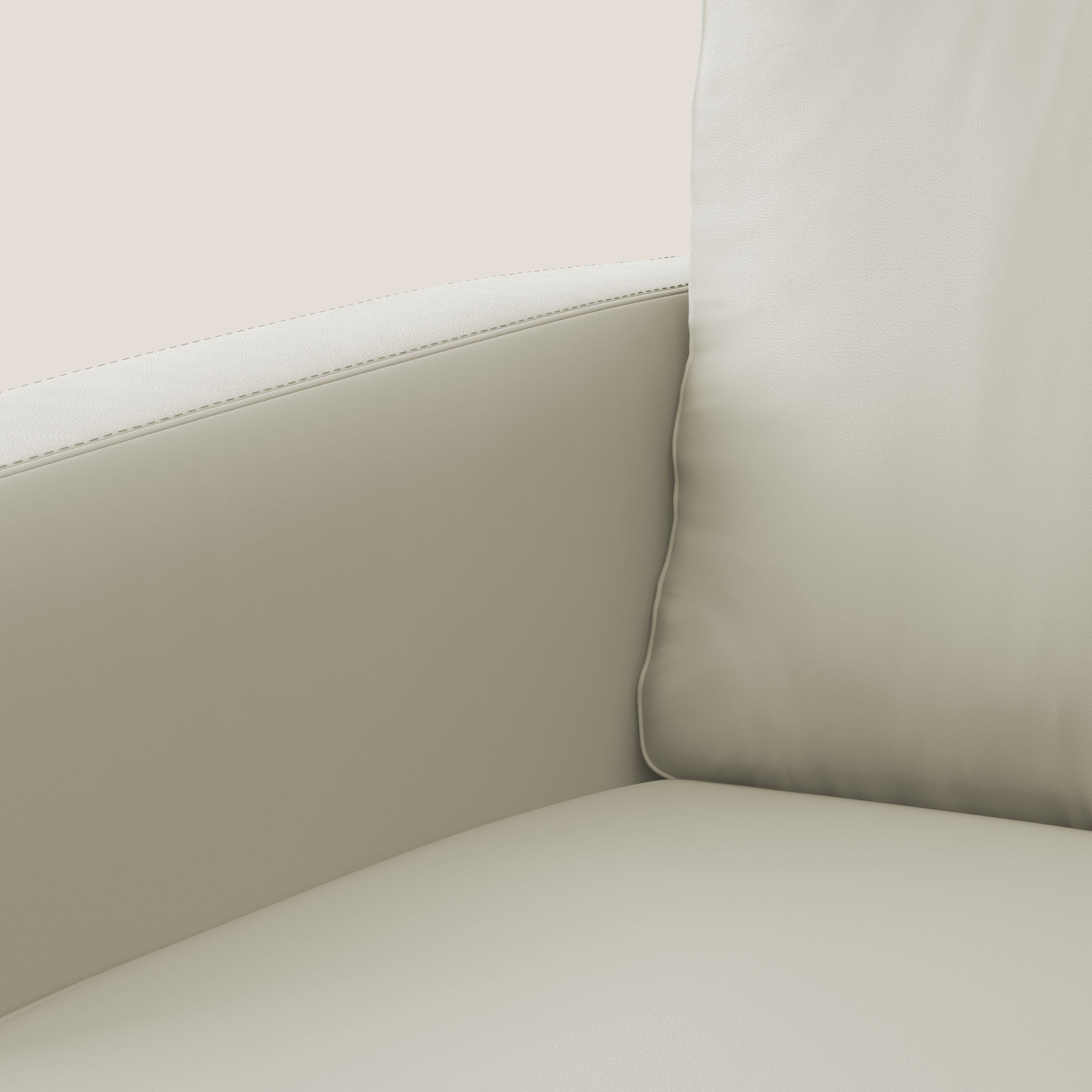 Orione Poltroncina in ecopelle moderna e impermeabile T04 tortora - divani.store