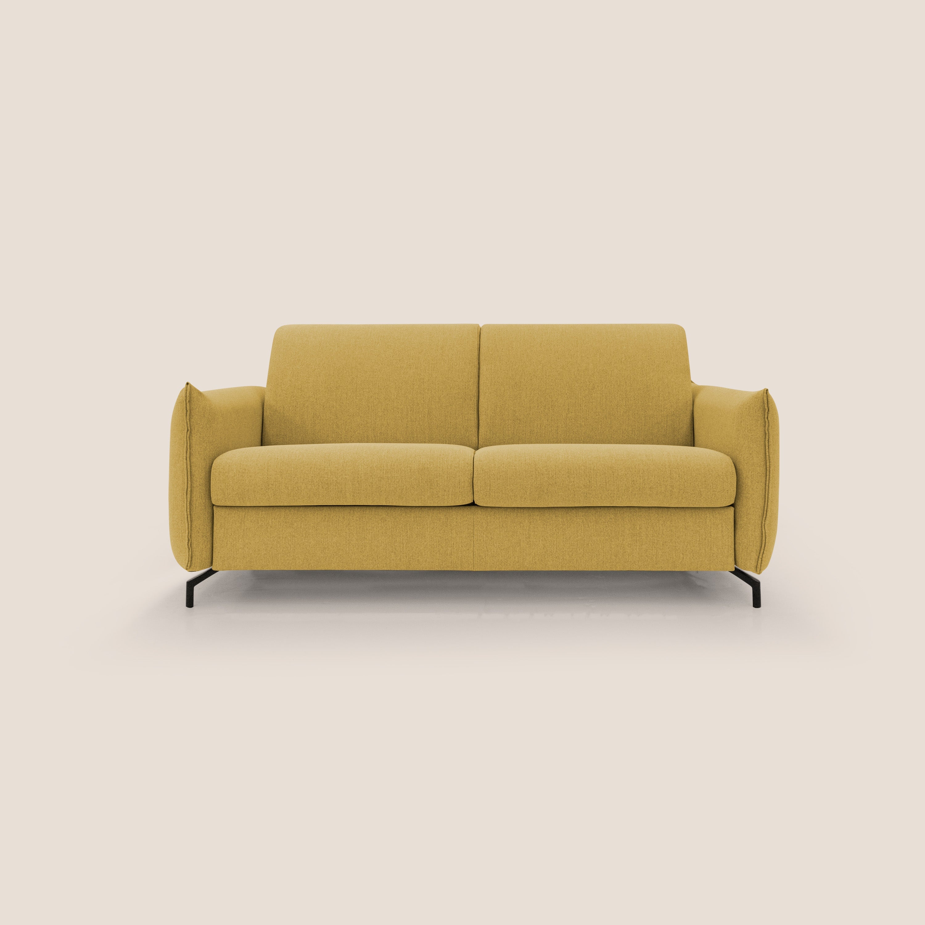Scarlet divano letto in tessuto misto cotone impermeabile T19 giallo - divani.store