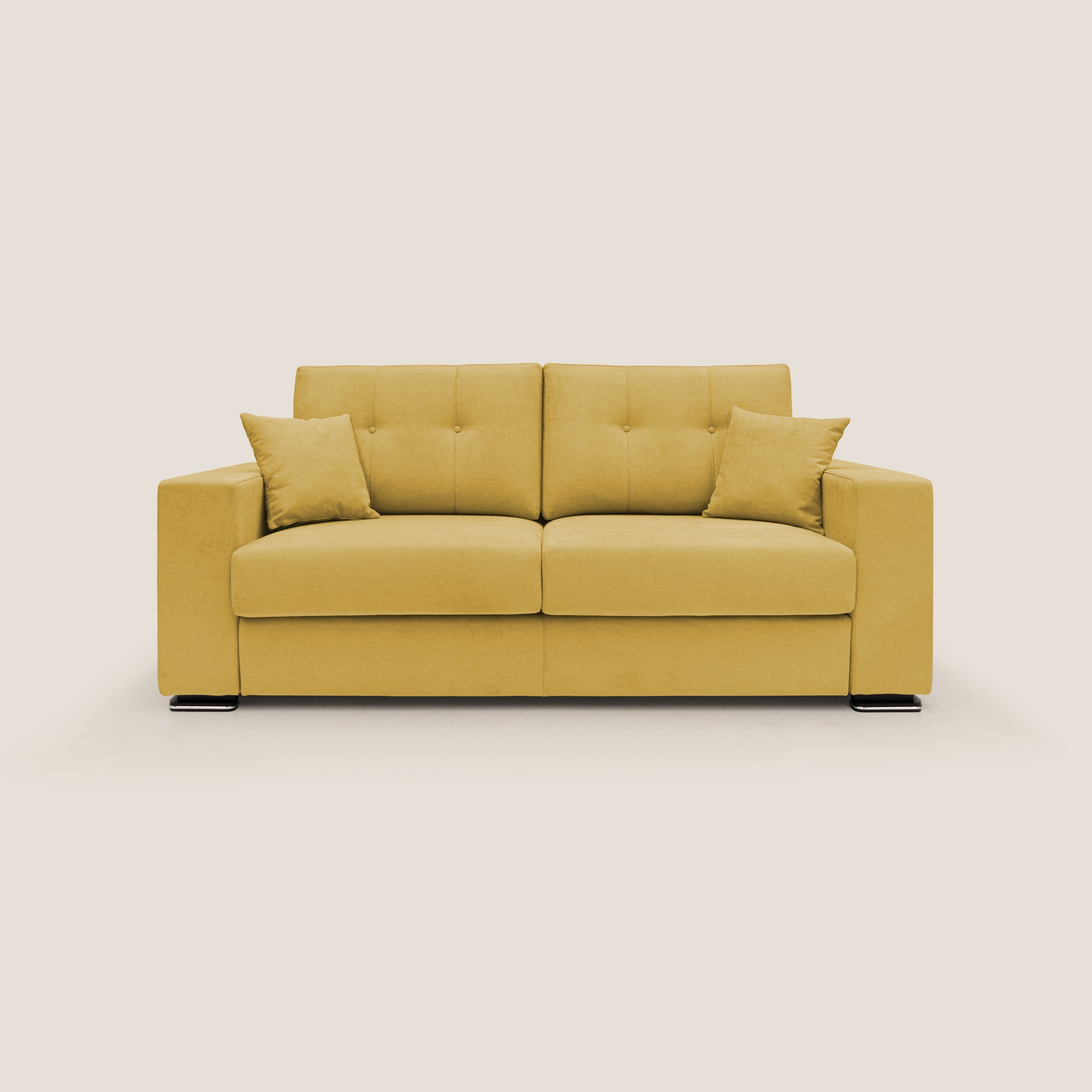 Giove divano in morbido tessuto impermeabile T02 giallo - divani.store