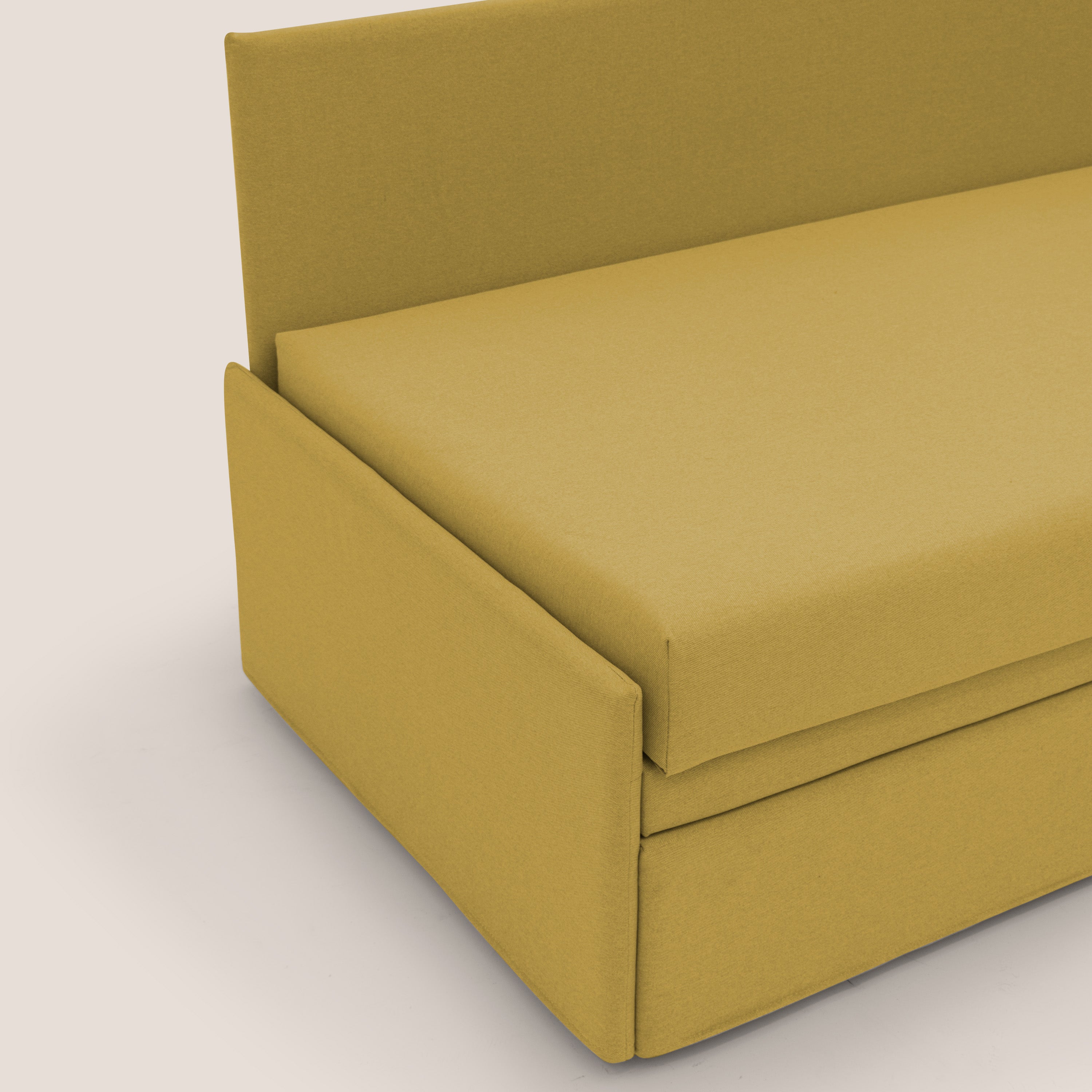 Naviglio Divano duplex con doppio letto in tessuto simil cotone impermeabile T13 giallo - divani.store