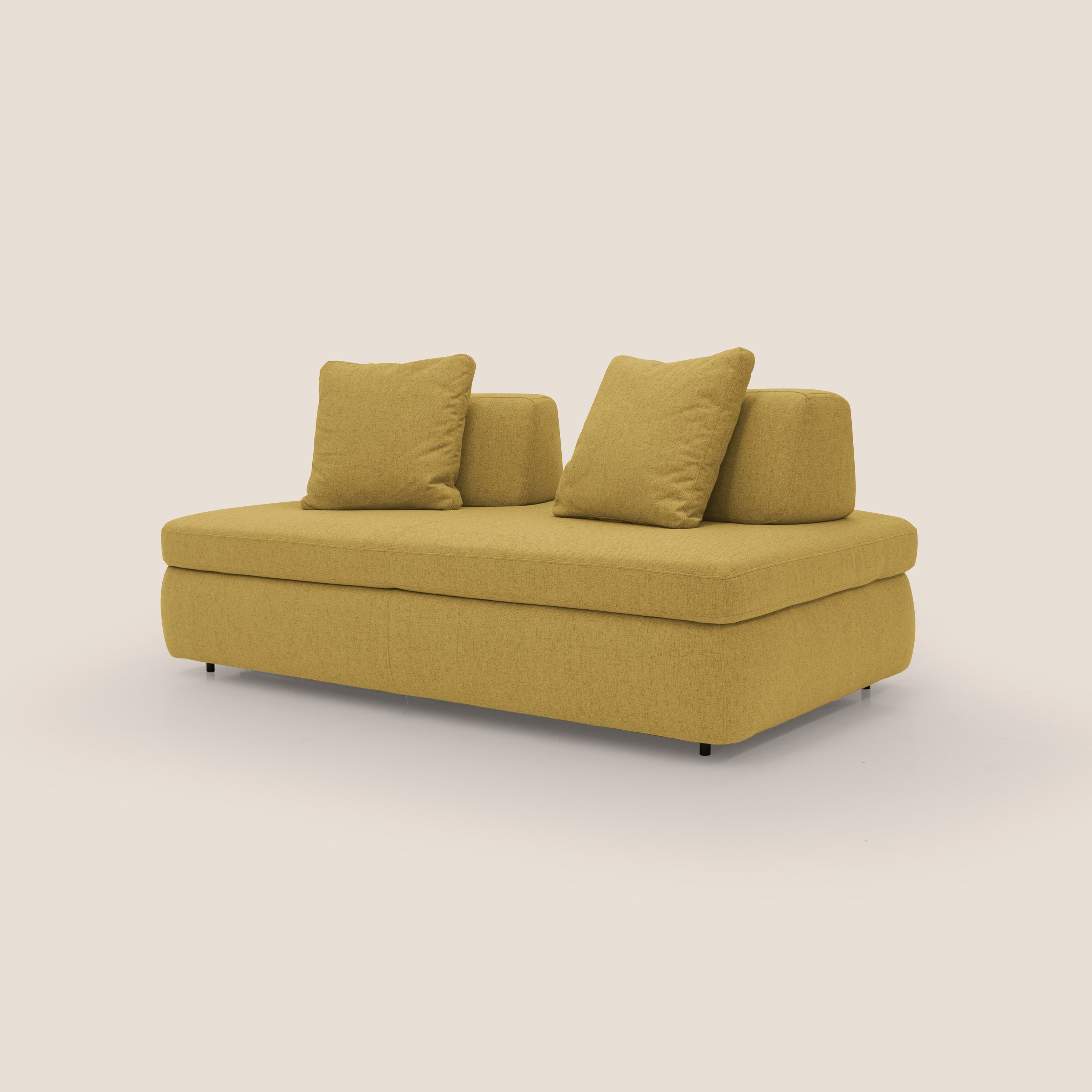 Gransasso Divano letto matrimoniale dal DESIGN innovativo in tessuto impermeabile T03 giallo - divani.store