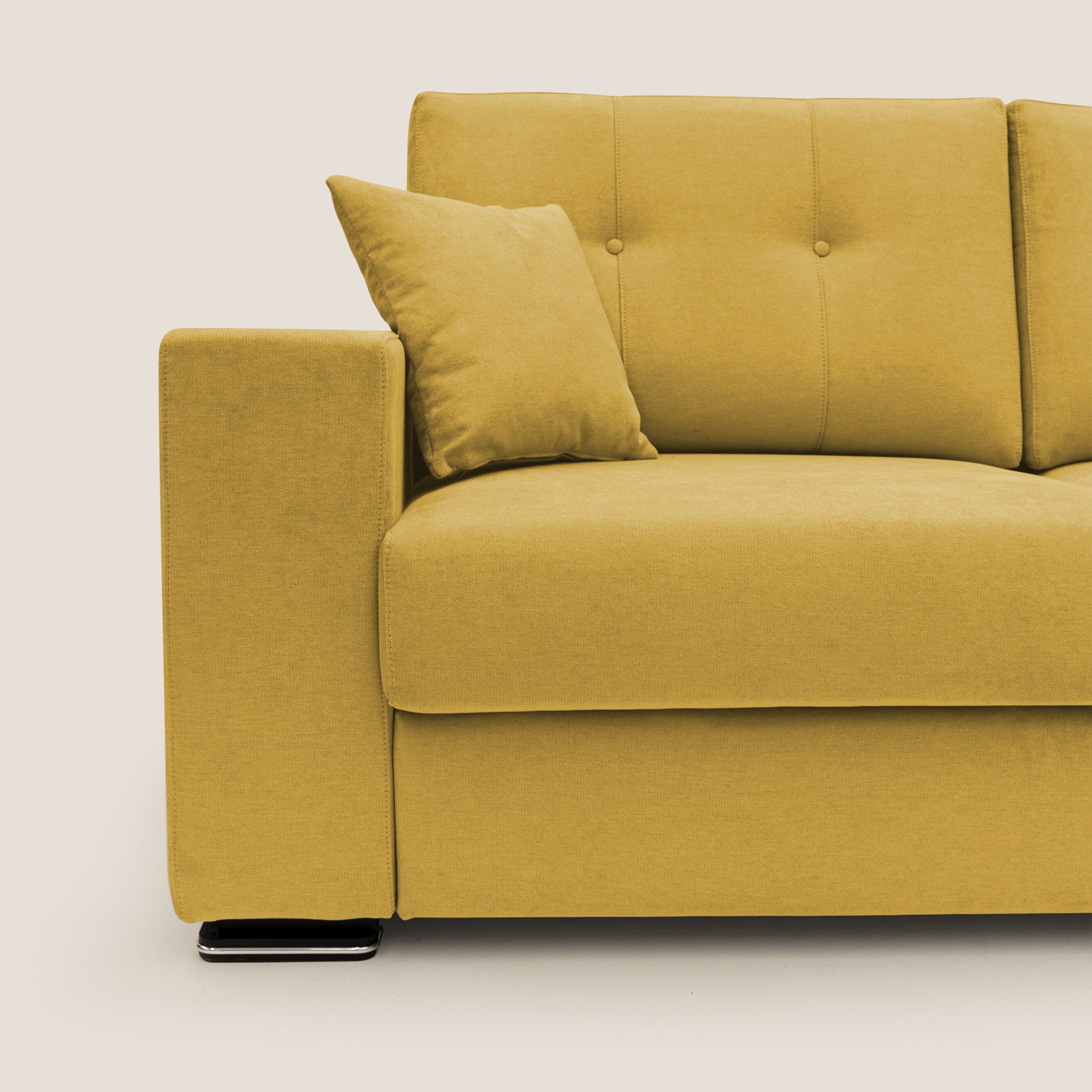 Giove divano in morbido tessuto impermeabile T02 giallo - divani.store