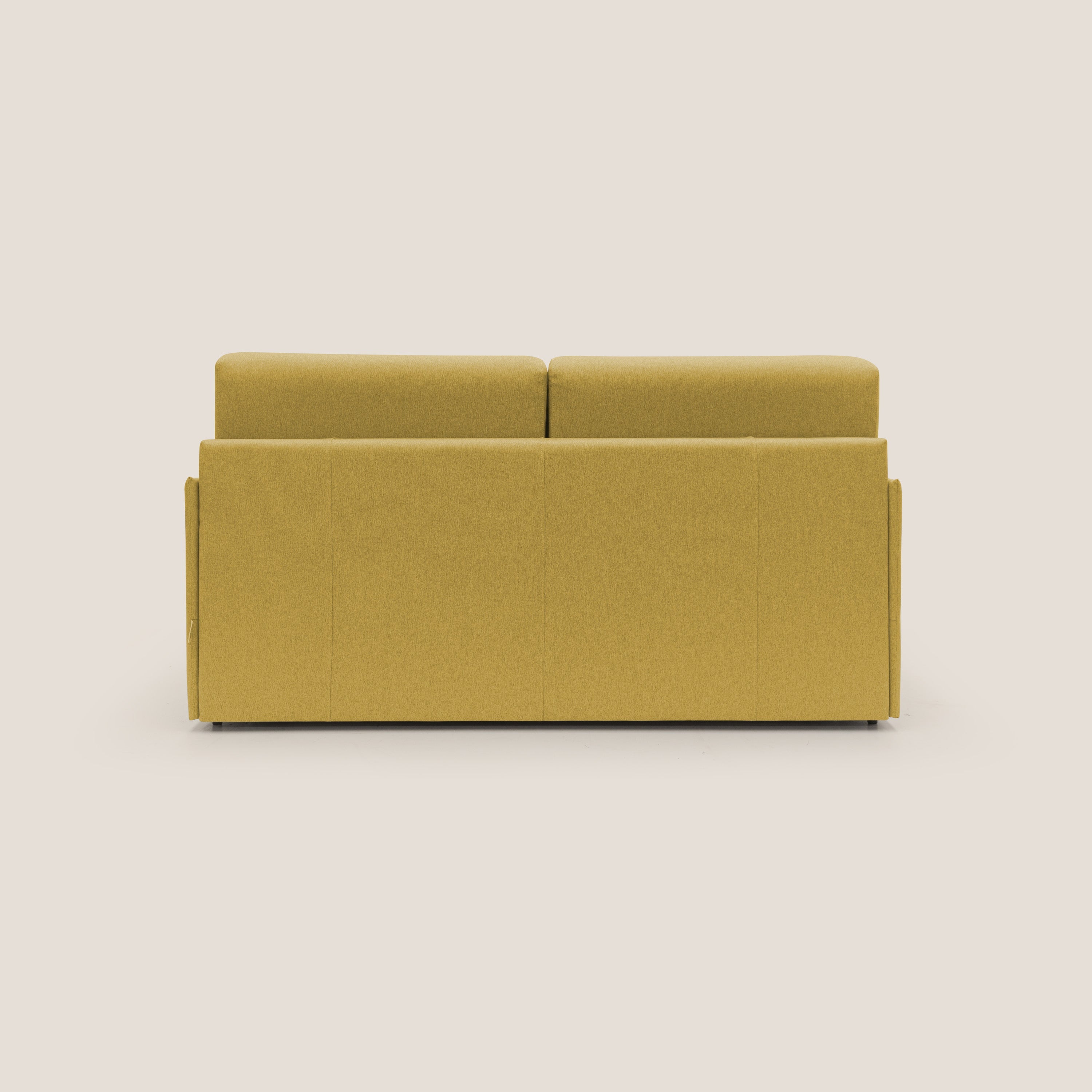 Evans Divano letto matrimoniale in tessuto impermeabile T13 giallo - divani.store