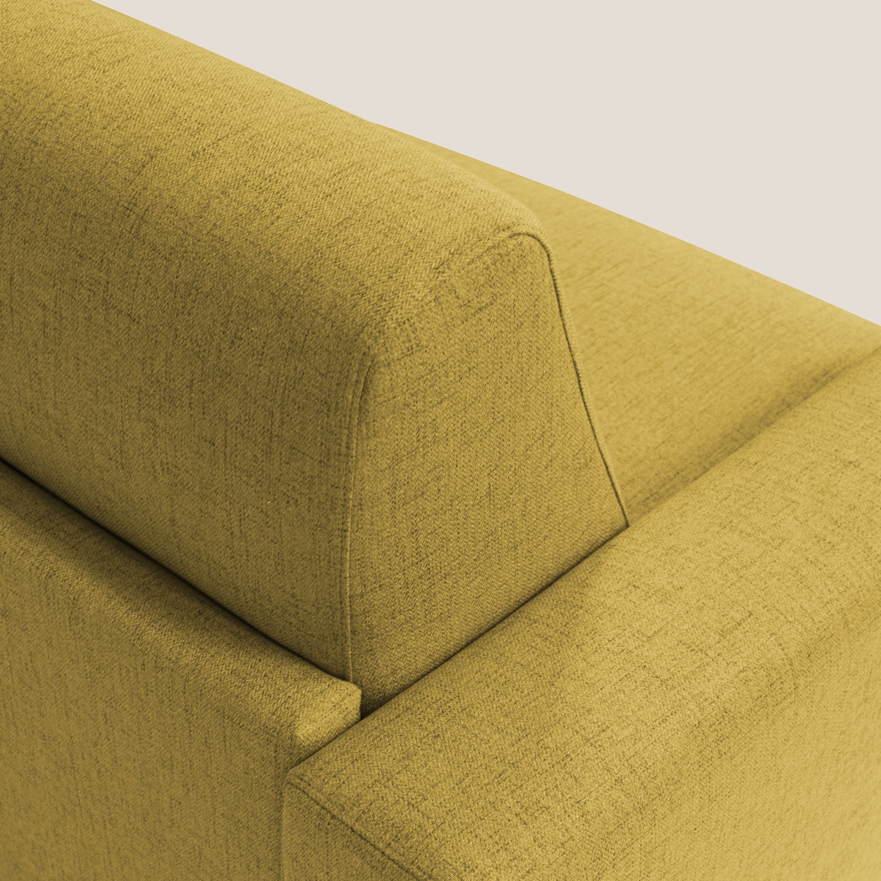 Nixon Divano letto matrimoniale con materasso 20 cm in tessuto impermeabile T03 giallo - divani.store