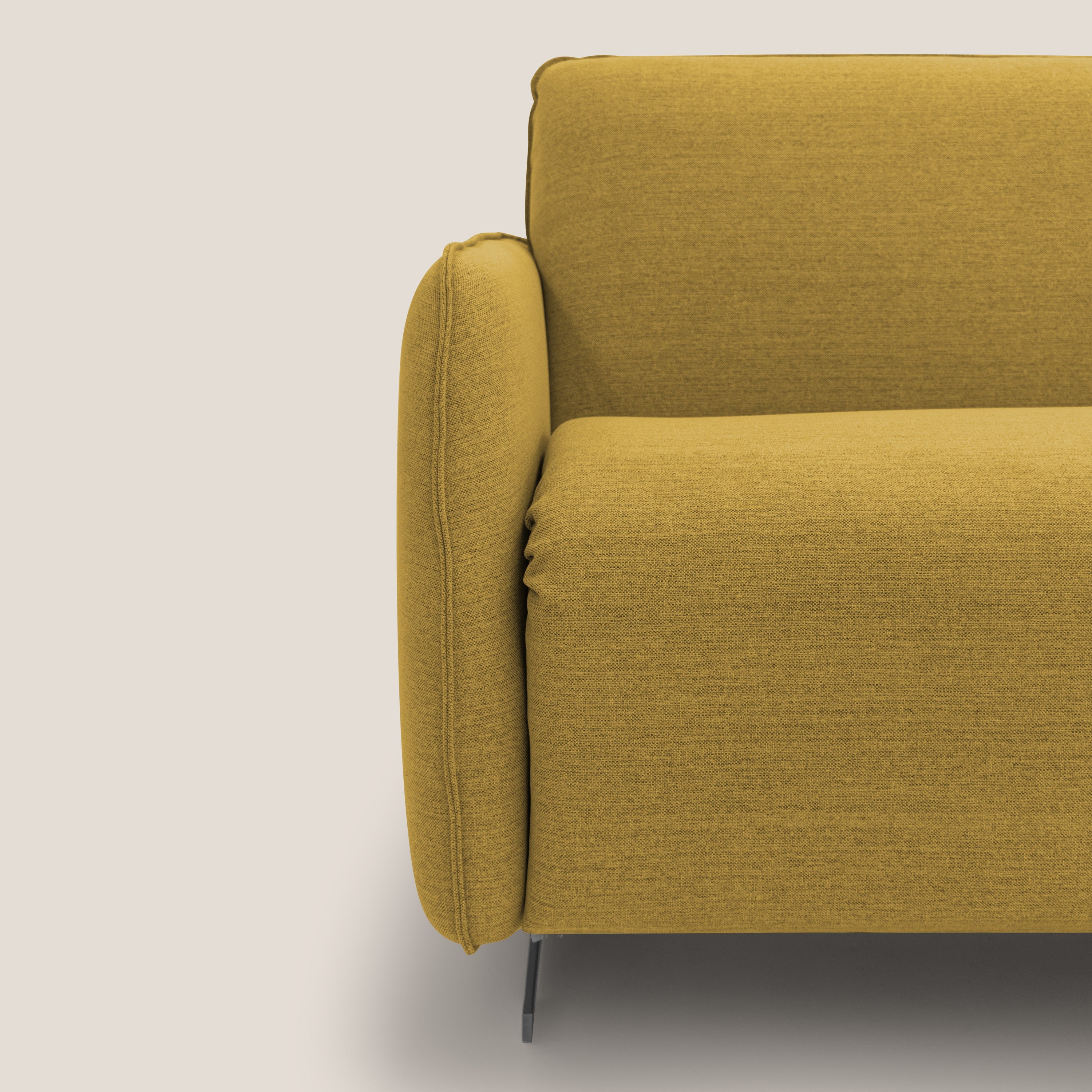 Texas Divano letto matrimoniale moderno in tessuto impermeabile T19 giallo - divani.store