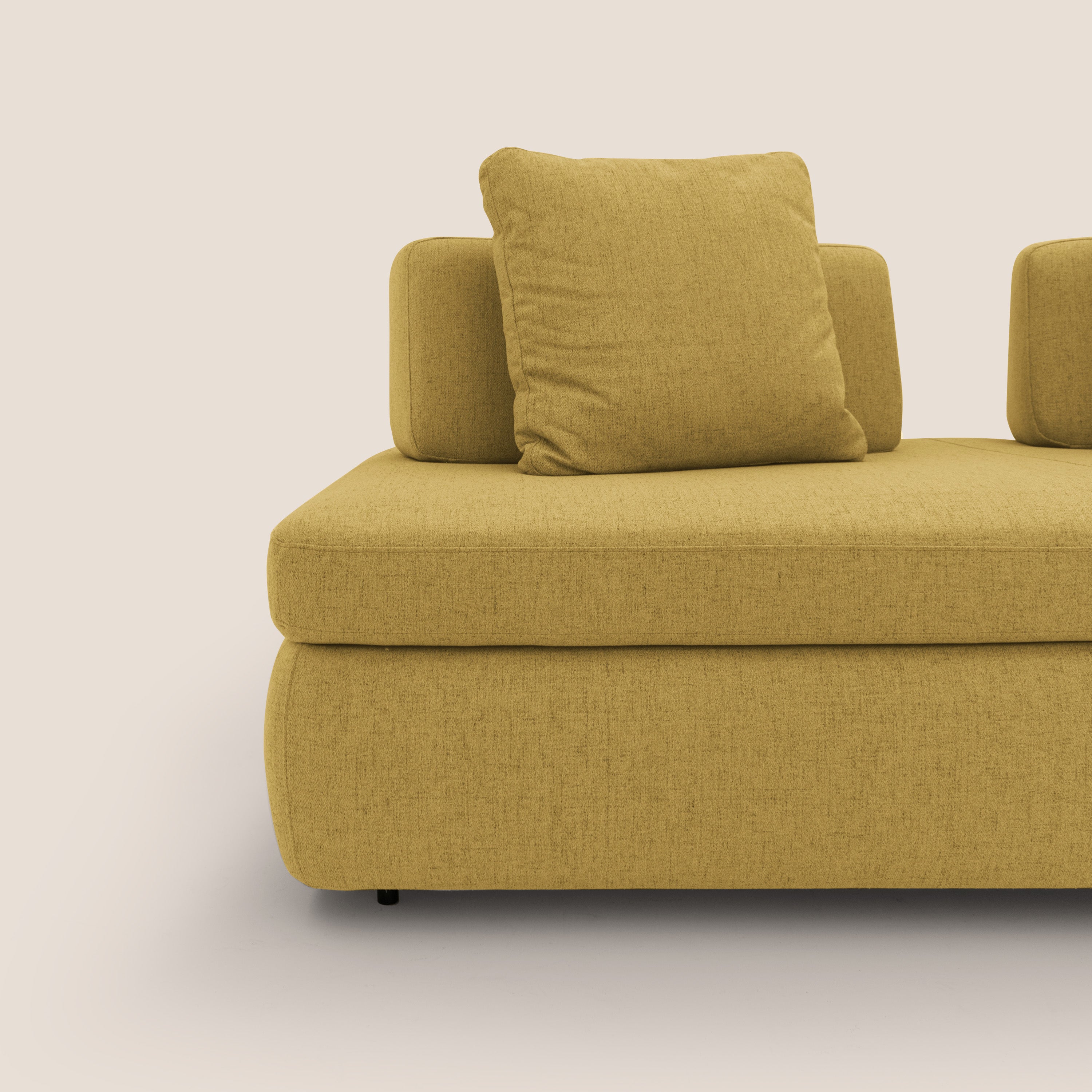 Gransasso Divano letto matrimoniale dal DESIGN innovativo in tessuto impermeabile T03 giallo - divani.store