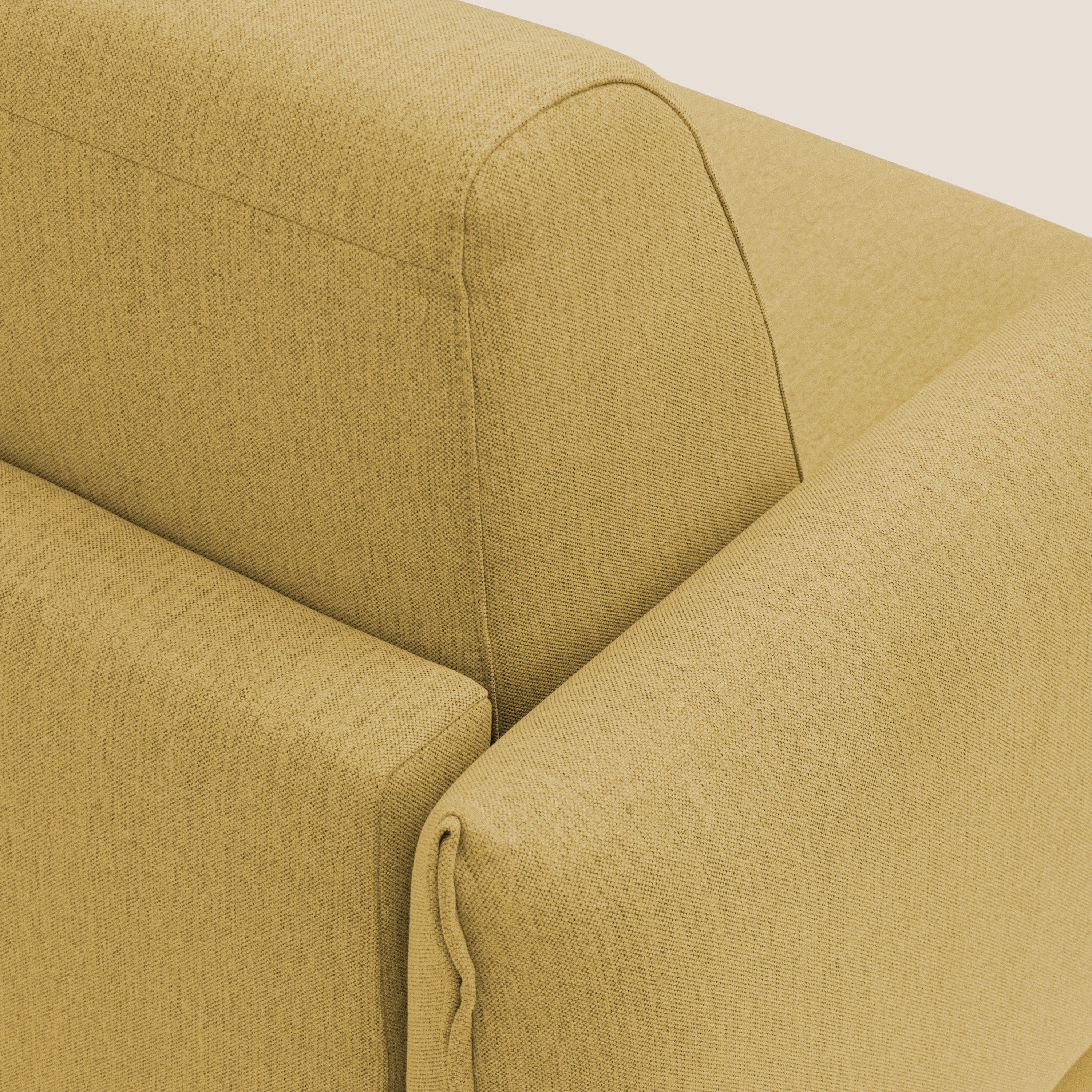 Scarlet divano letto in tessuto misto cotone impermeabile T19 giallo - divani.store