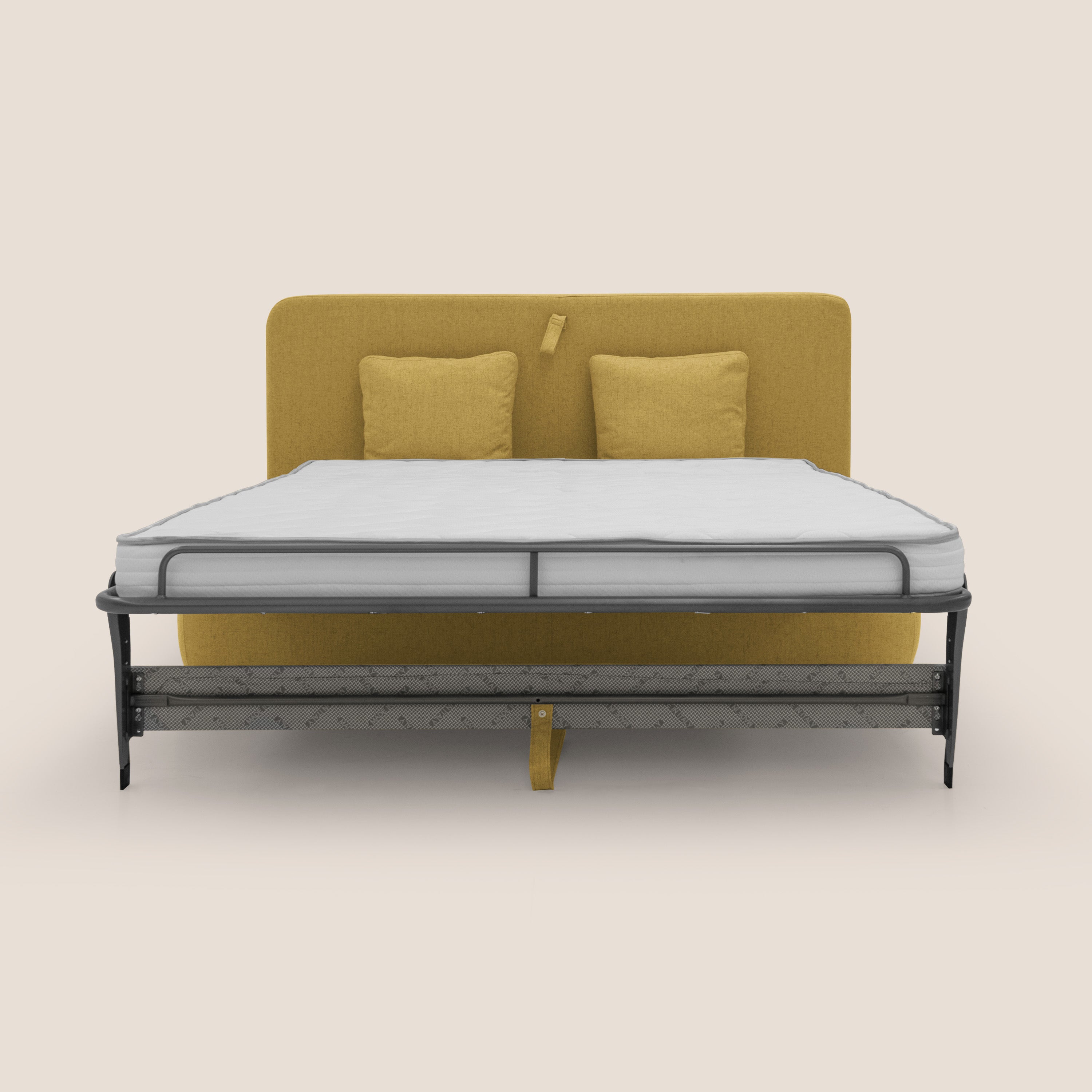 Gransasso Divano letto matrimoniale dal DESIGN innovativo in tessuto impermeabile T03 giallo - divani.store