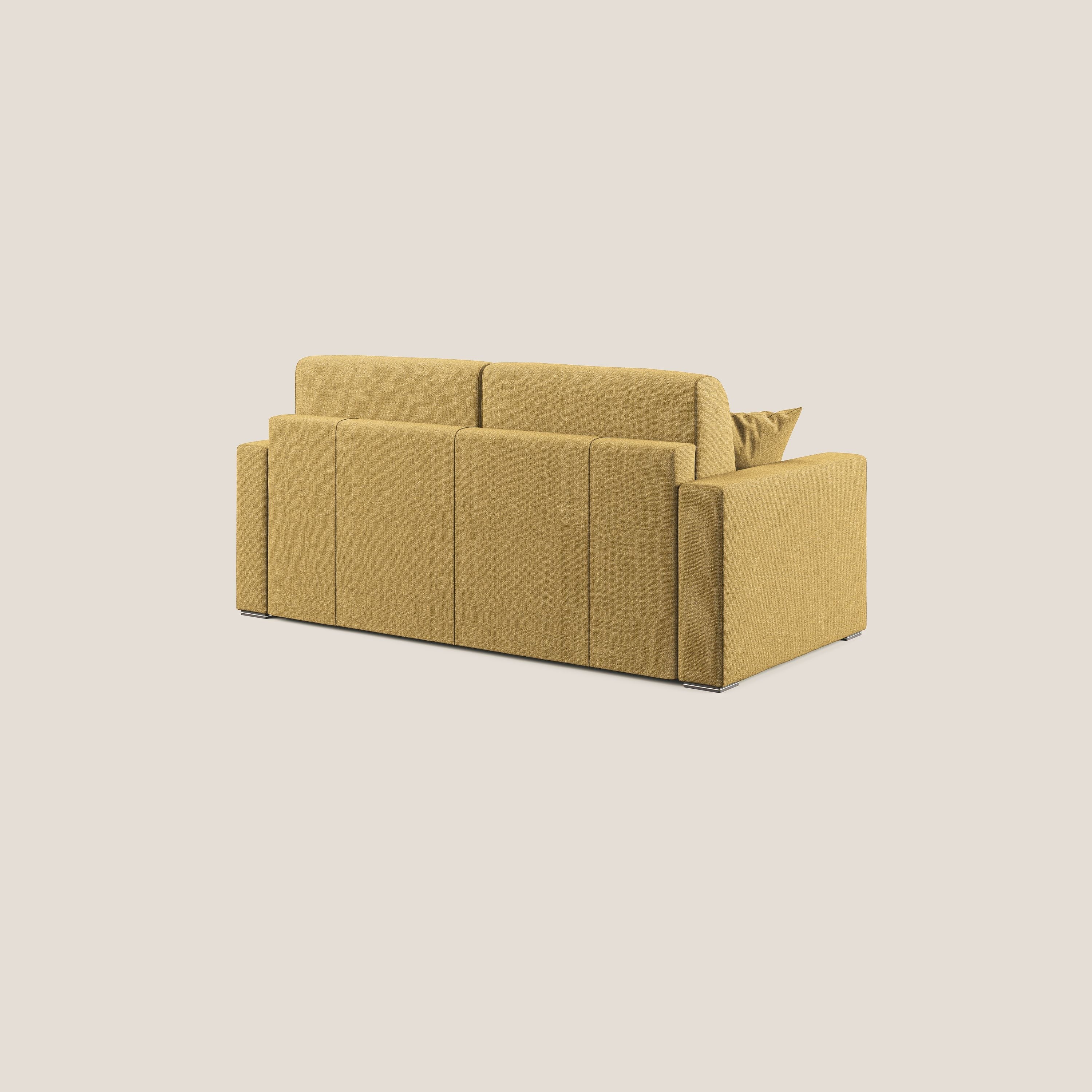 Best Divano letto matrimoniale in tessuto smacchiabile QuickClean T08 giallo - divani.store