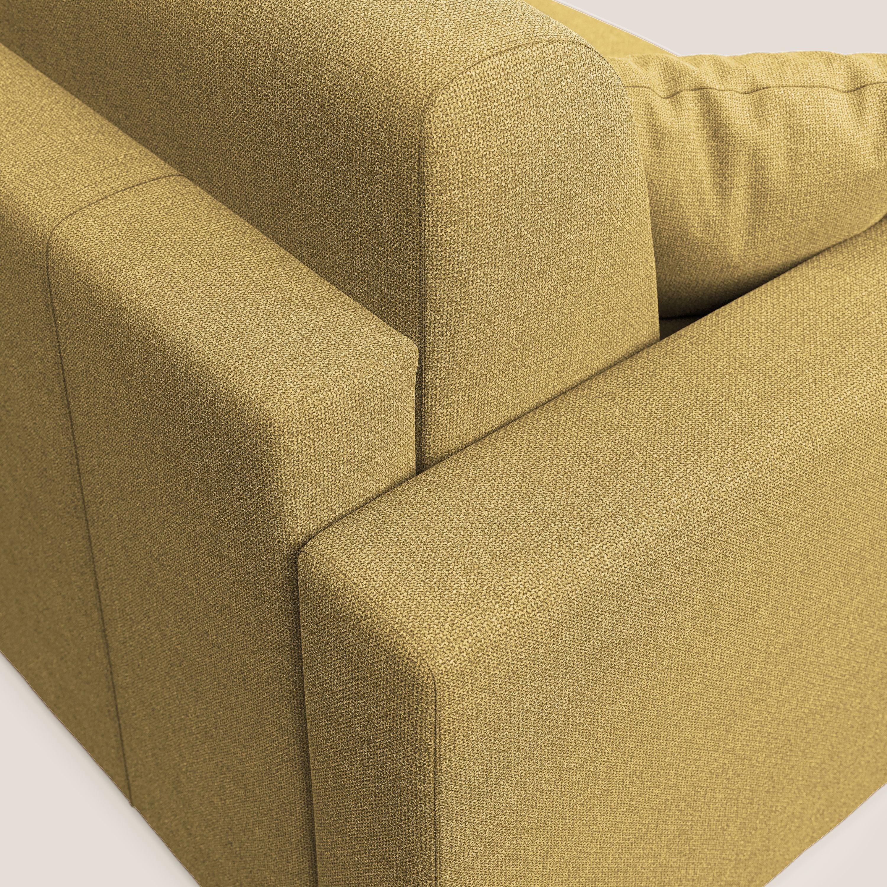 Best Divano letto angolare con penisola in tessuto smacchiabile QuickClean T08 giallo - divani.store