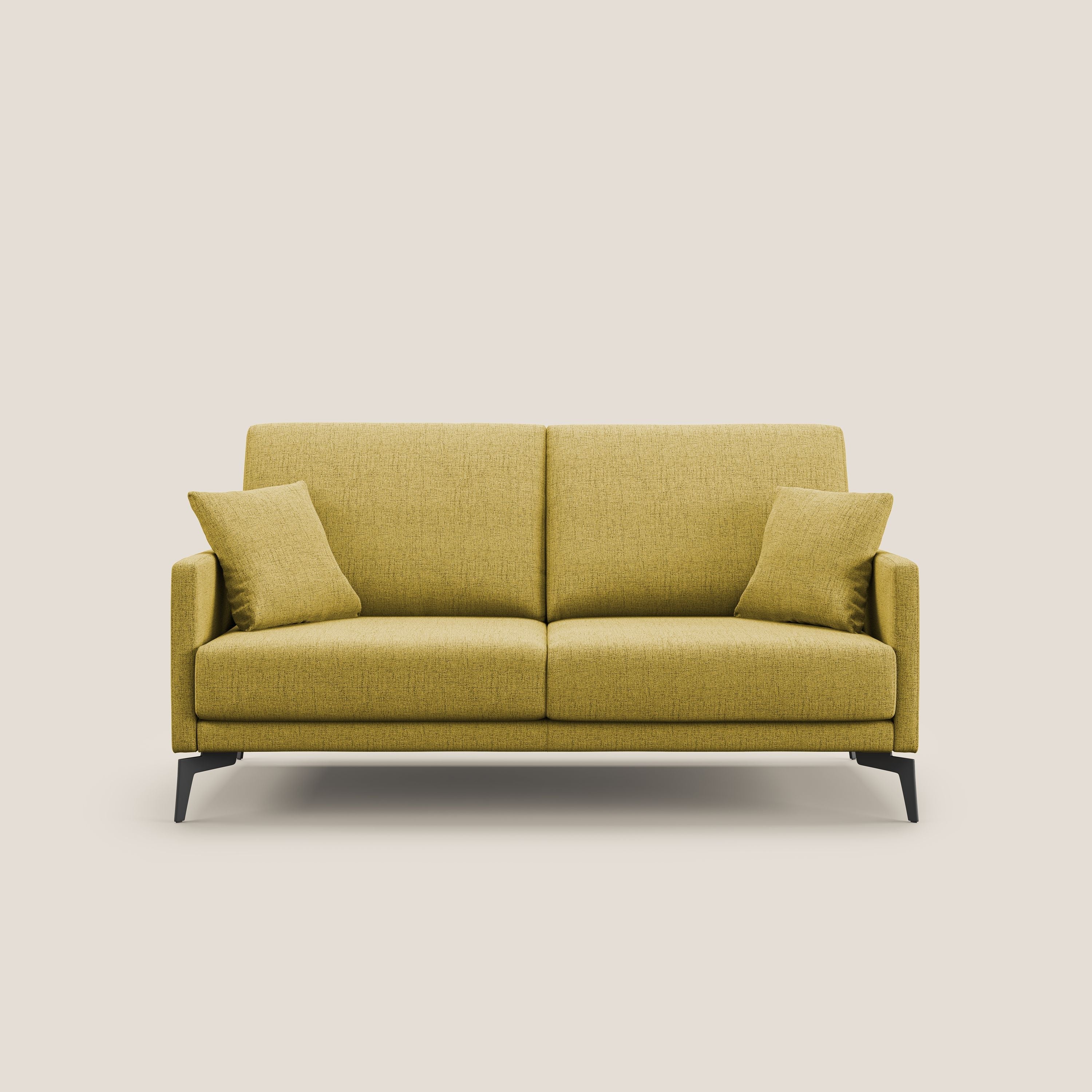 Saturno divano moderno in tessuto morbido impermeabile T03 giallo - divani.store