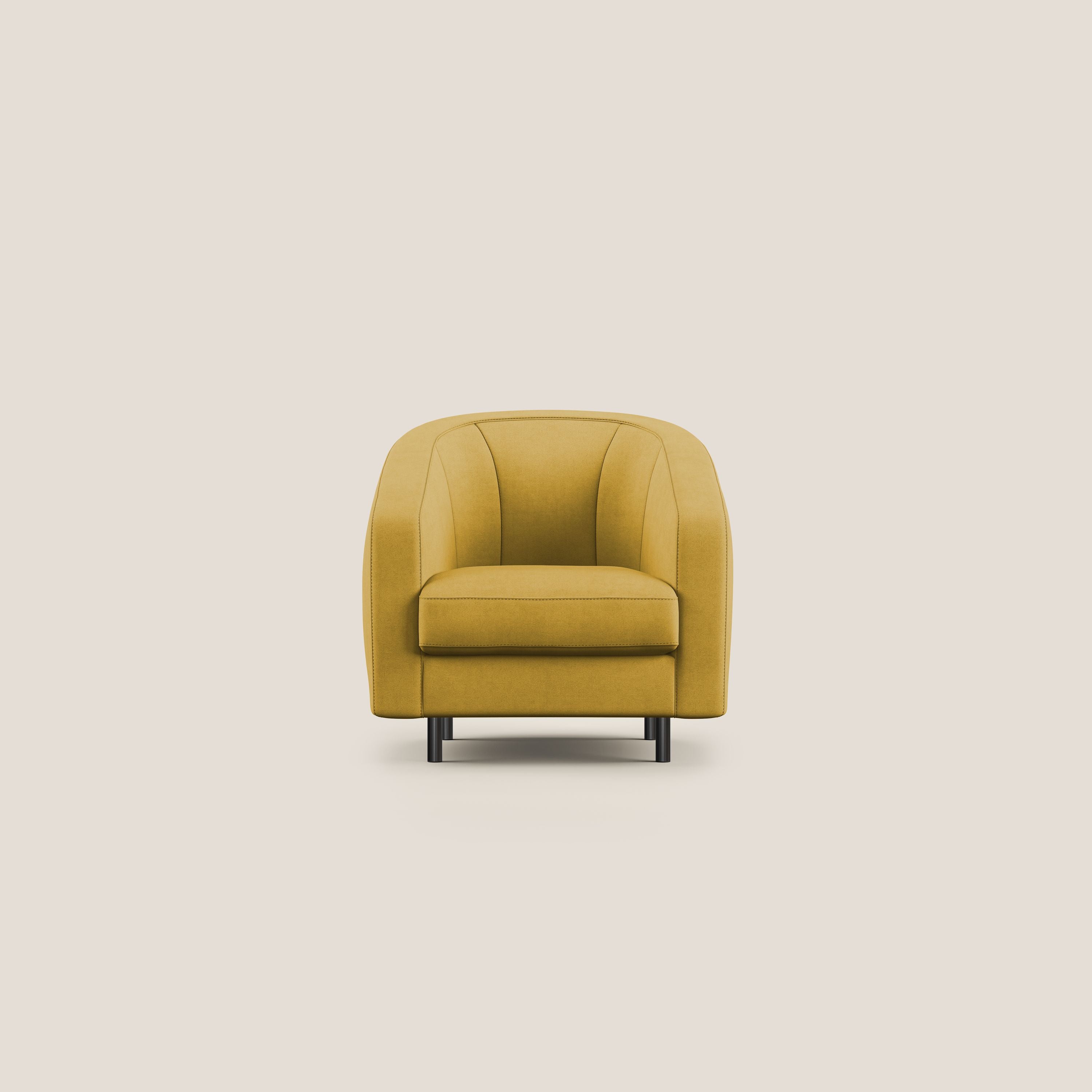 Pandora Poltroncina in tessuto morbido impermeabile T02 giallo - divani.store