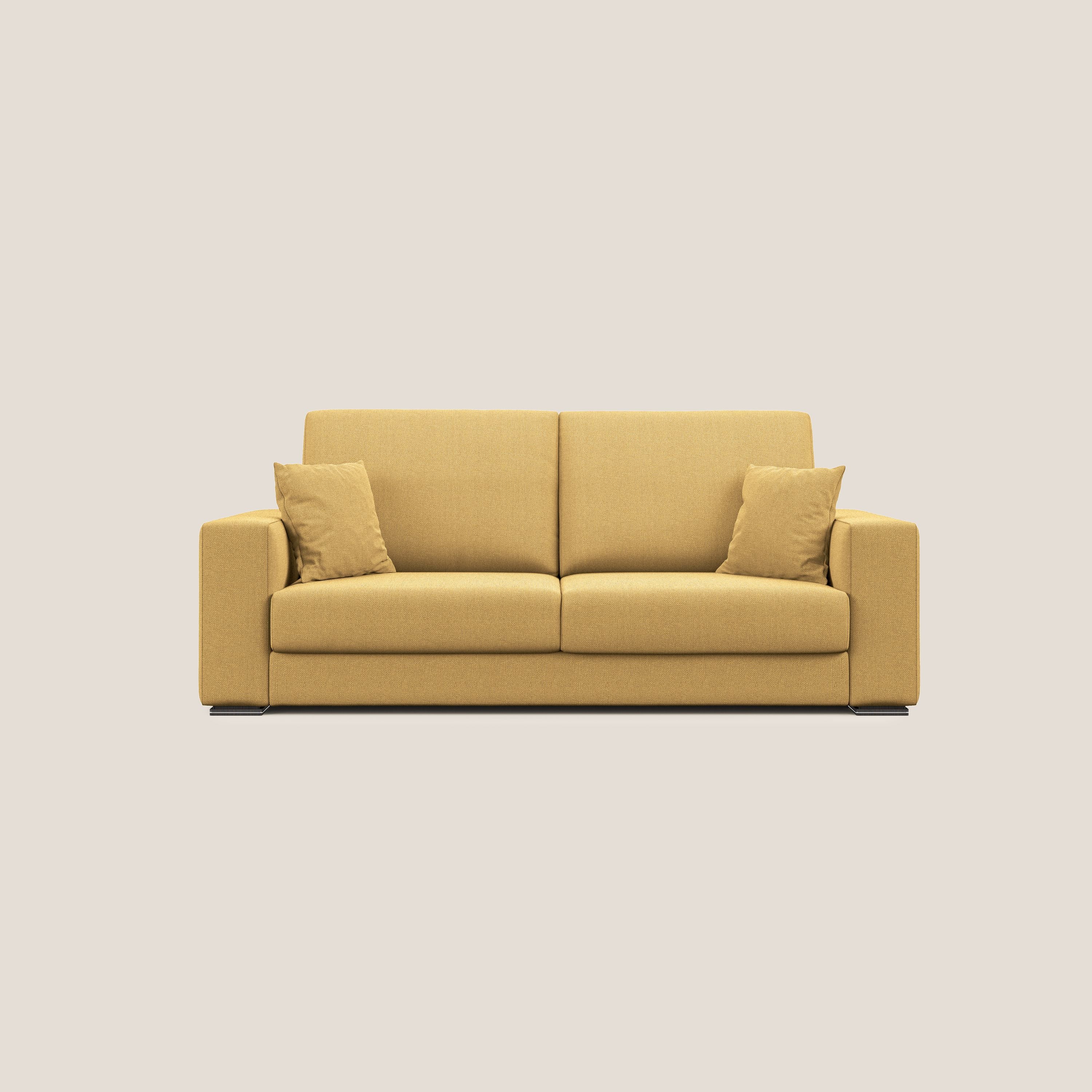 Marte divano in tessuto smacchiabile impermeabile T08 giallo - divani.store
