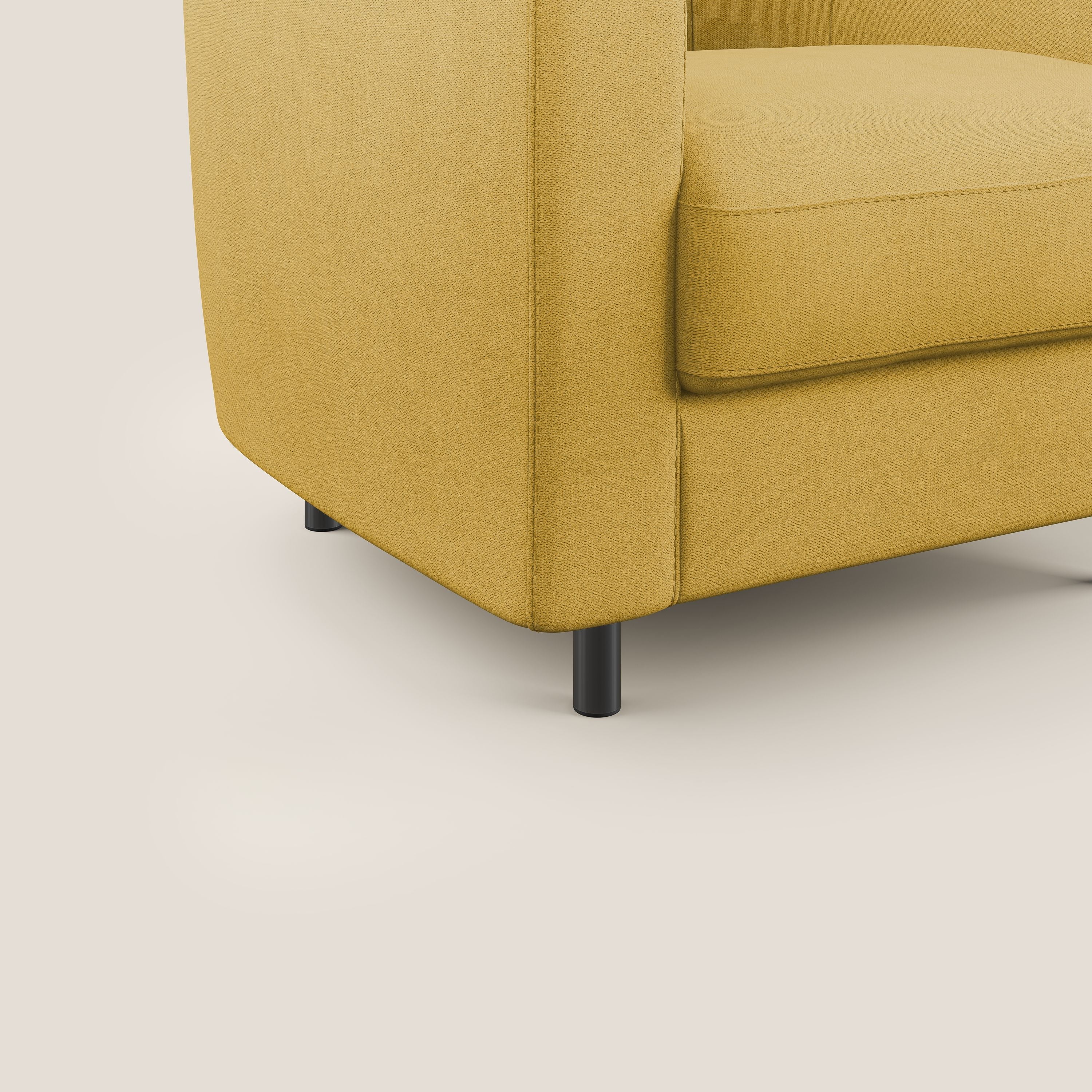 Pandora Poltroncina in tessuto morbido impermeabile T02 giallo - divani.store